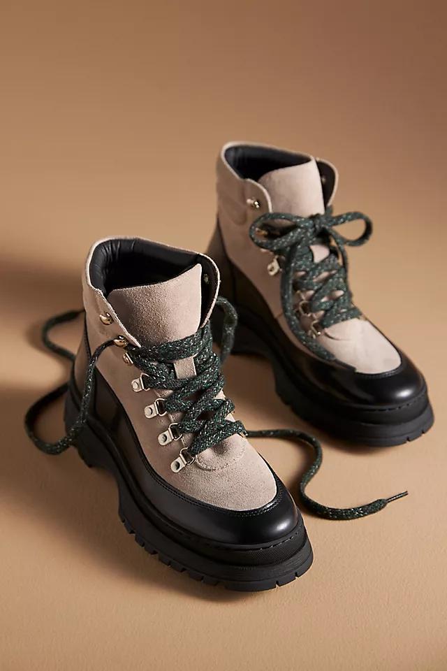 By Anthropologie Chunky-Lace Hiker Boots Product Image