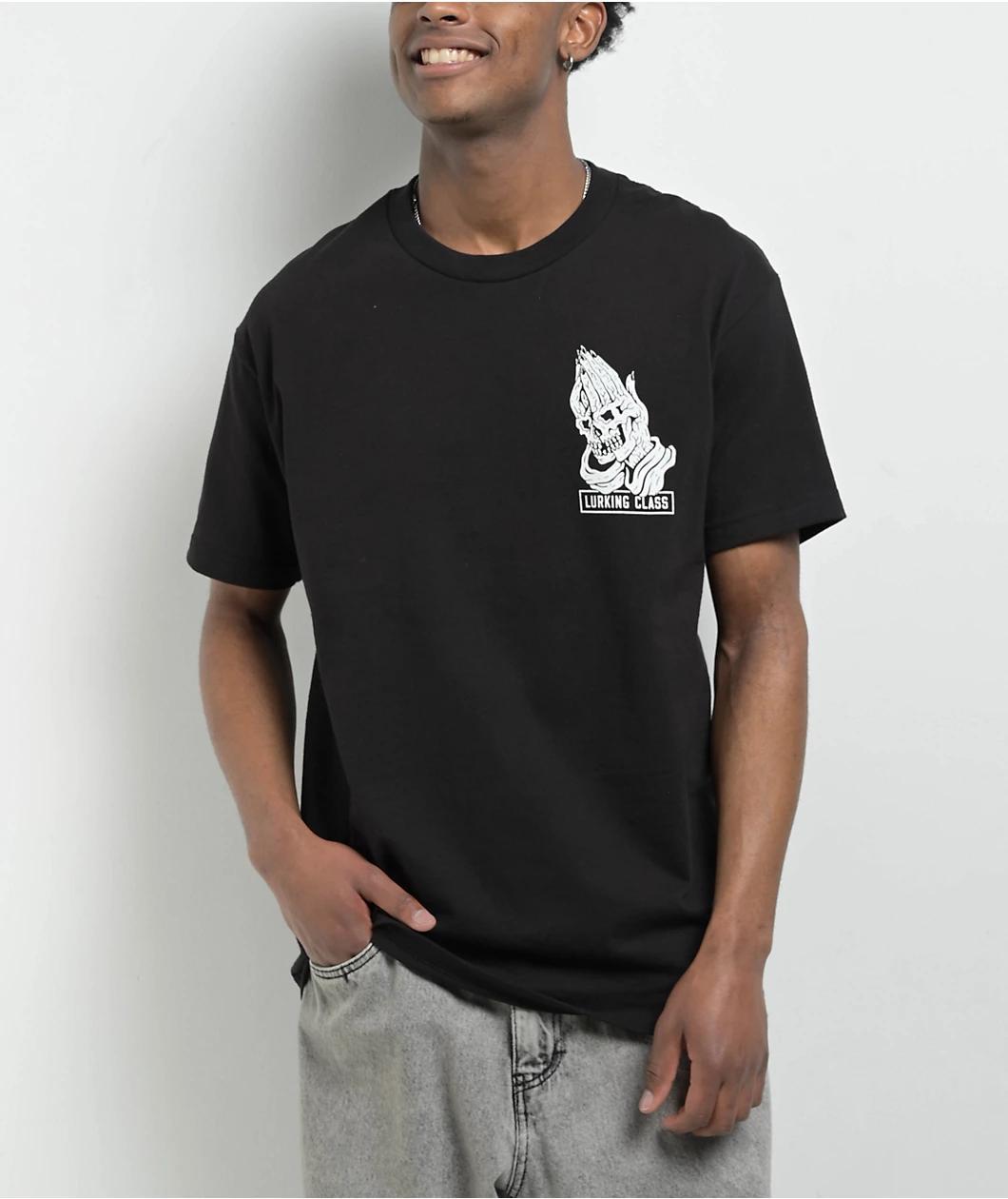 Lurking Class by Sketchy Tank Don't Pray For Me Black T-Shirt Product Image