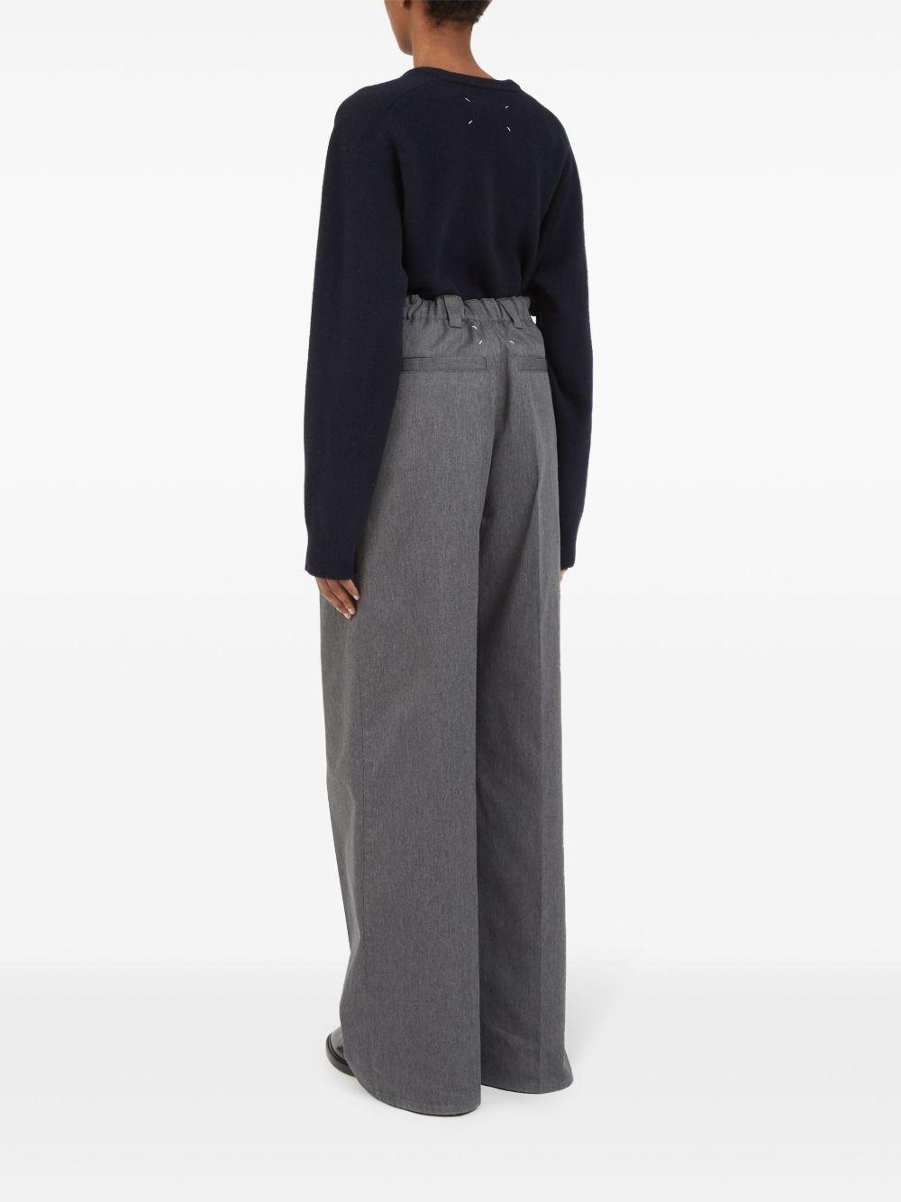 pleat-detailed twill trousers Product Image