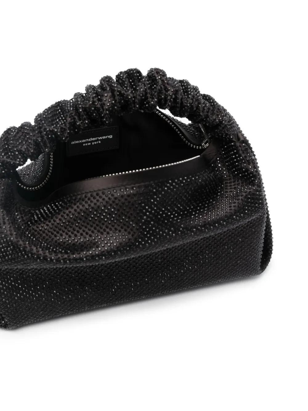 Scrunchie crystal-embellished mini bag Product Image