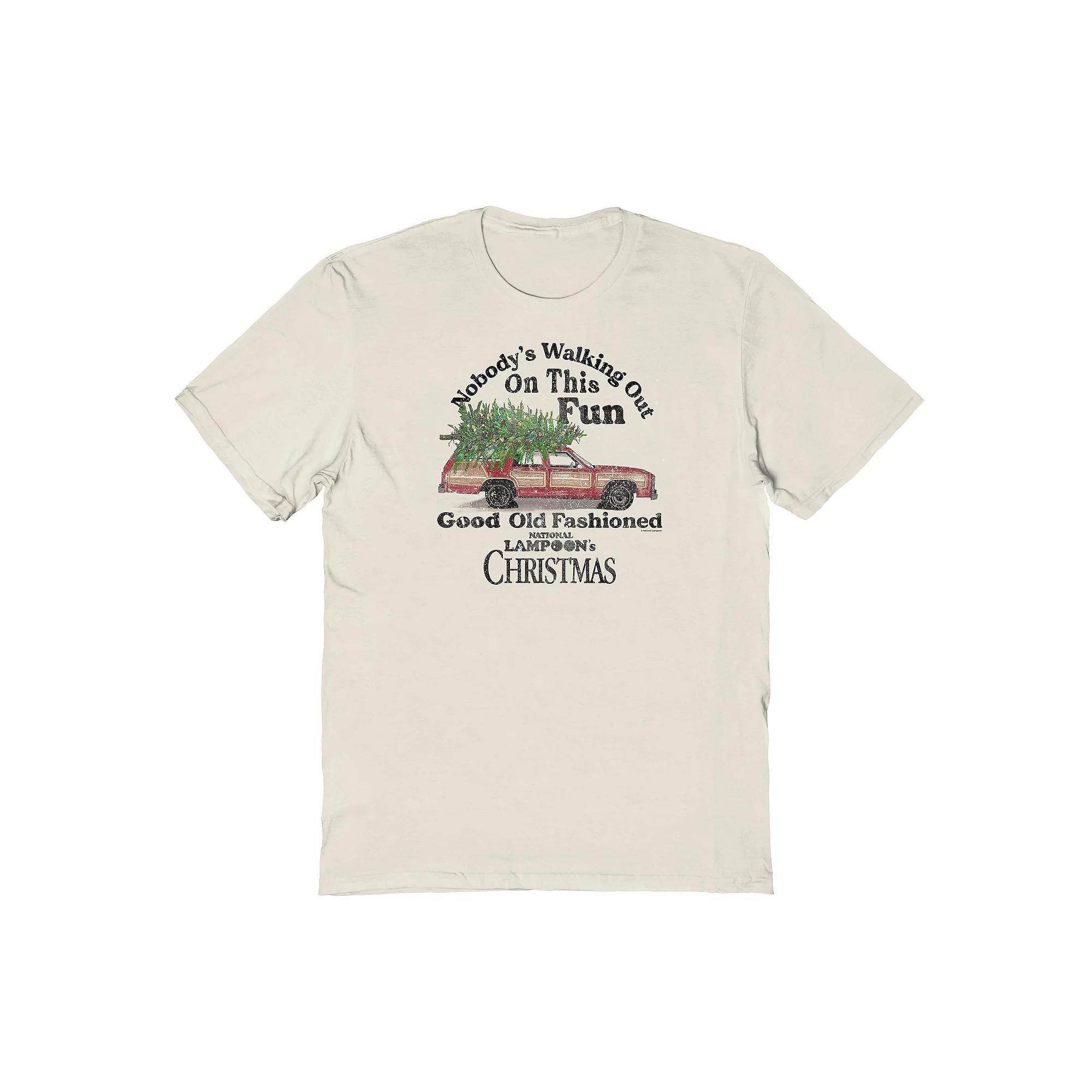 Men's National Lampoon's Nobodys Walking Out on the Fun Graphic Tee, Size: XL, Natural Product Image