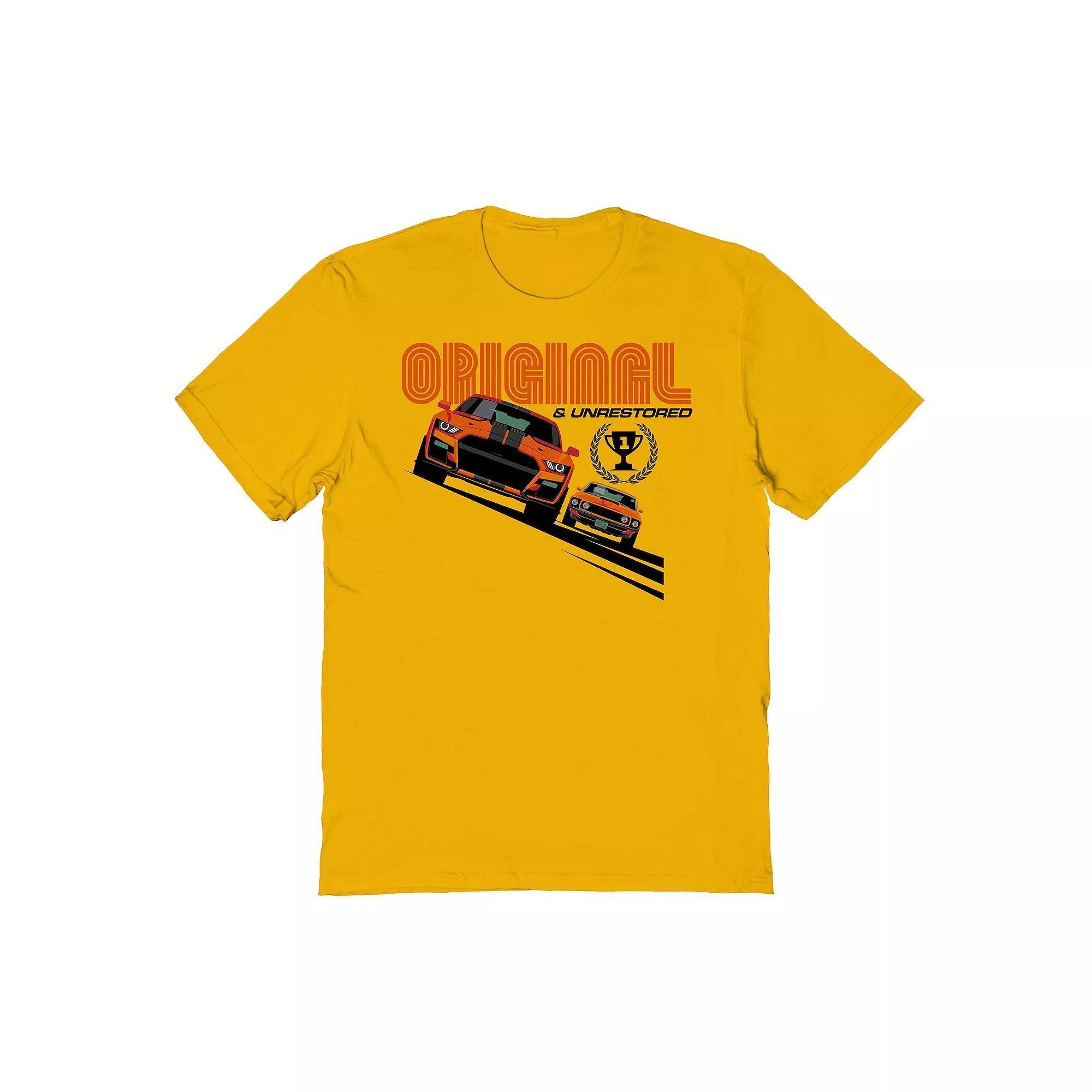 Men's Original & Unrestored Trophy Cup Car Graphic Tee, Size: Medium, Gold Product Image