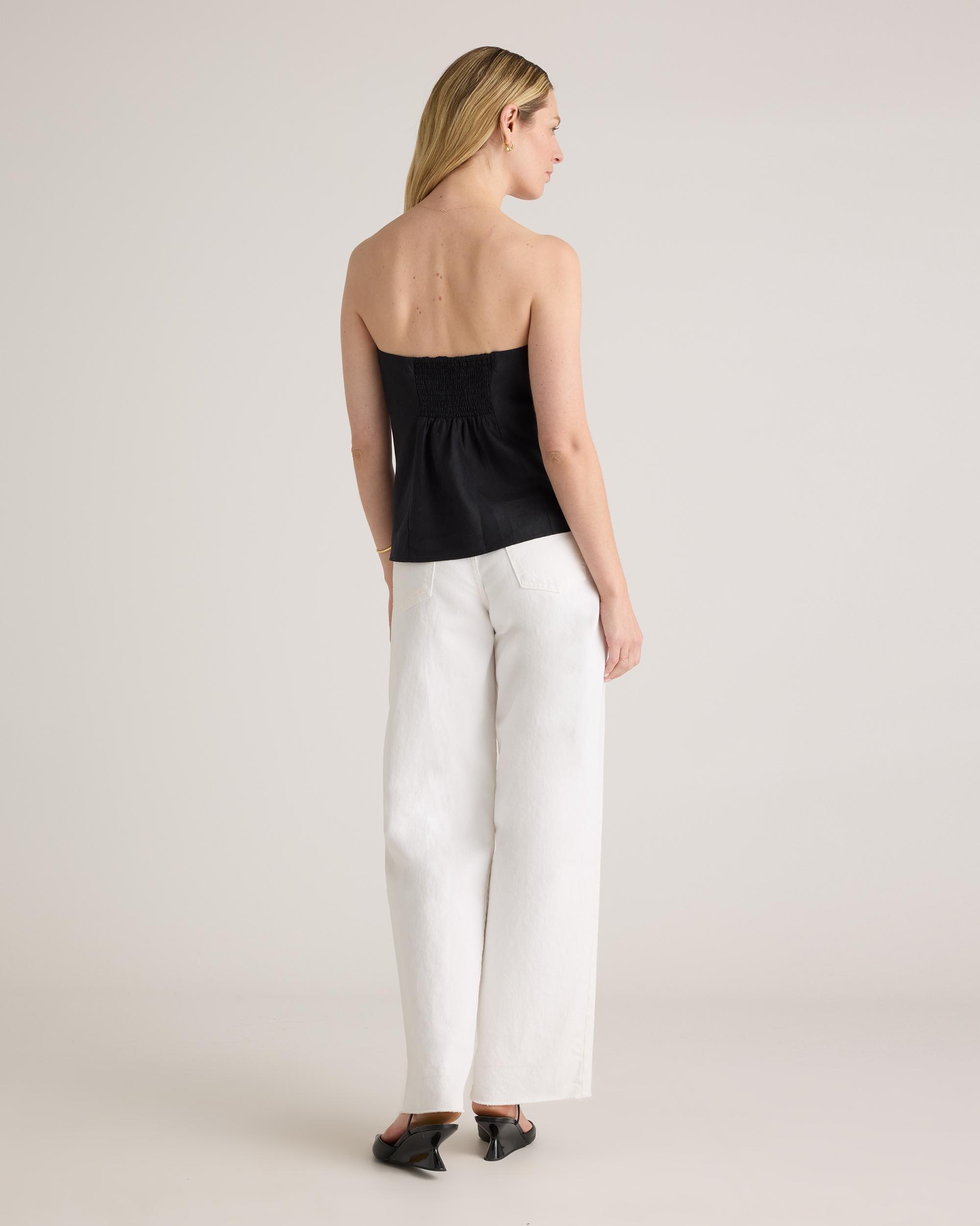 Quince | Women's 100% European Linen Strapless Top Product Image