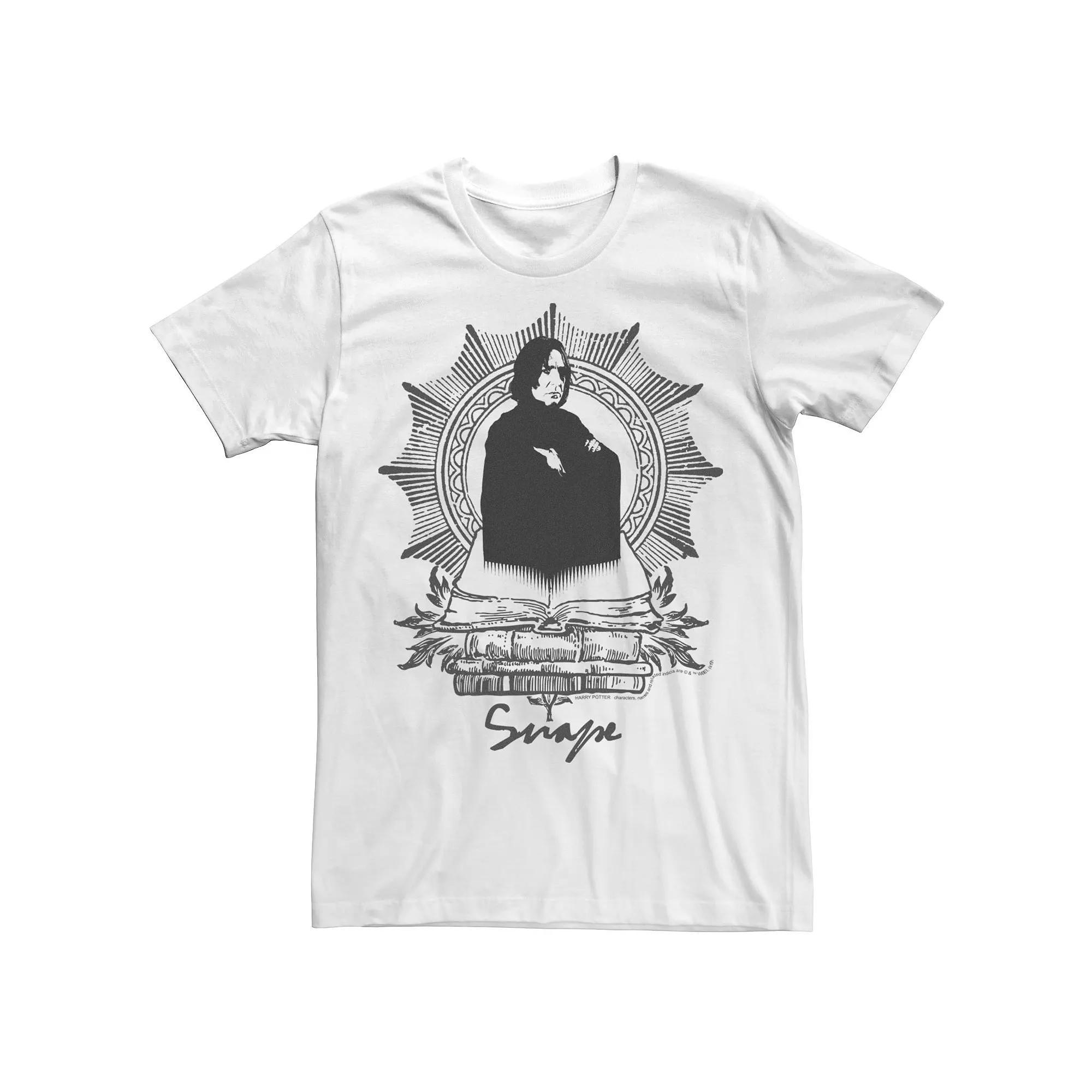 Men's Harry Potter Snape Book Stack Graphic Tee, Size: Medium, White Product Image