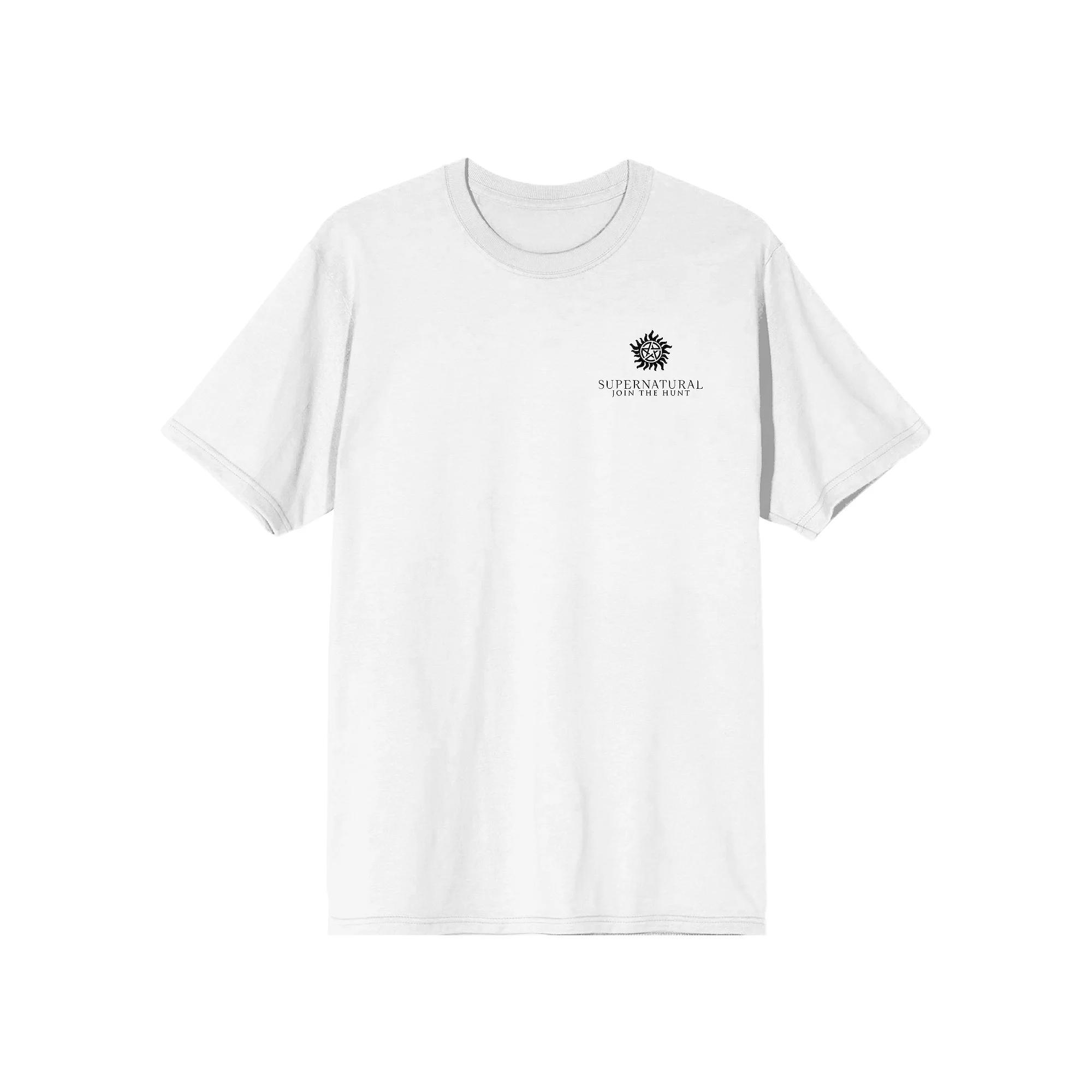 Men's Supernatural Logo Join the Hunt Short Sleeve Graphic T-Shirt, Size: XL, White Product Image