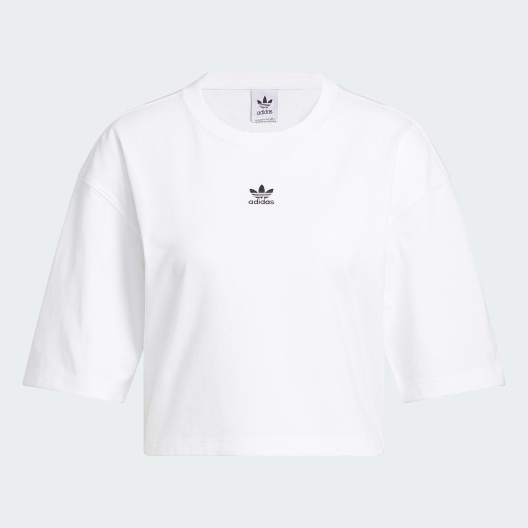 adidas Essentials Crop Tee Black 2XL Womens Product Image