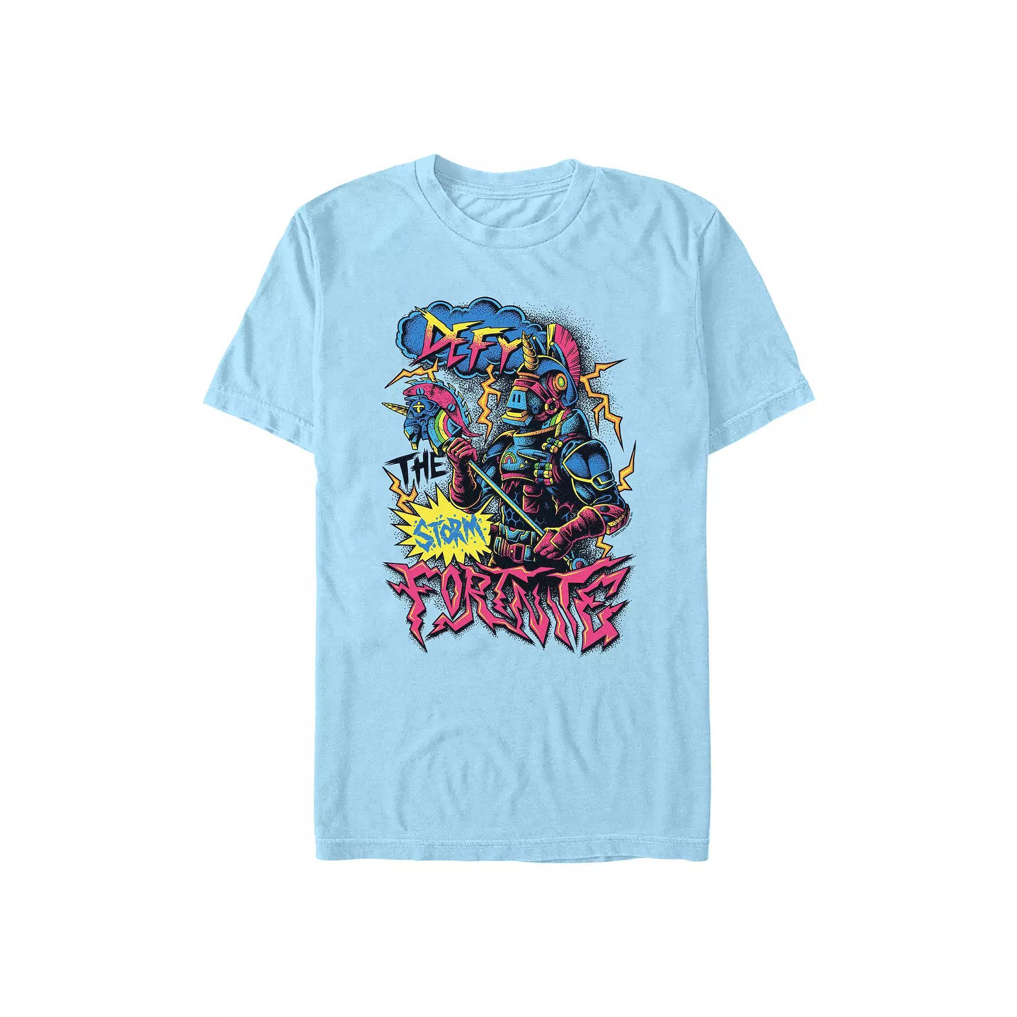 Men's Fortnite Defy The Storm Graphic Tee, Size: Medium, Light Blue Product Image