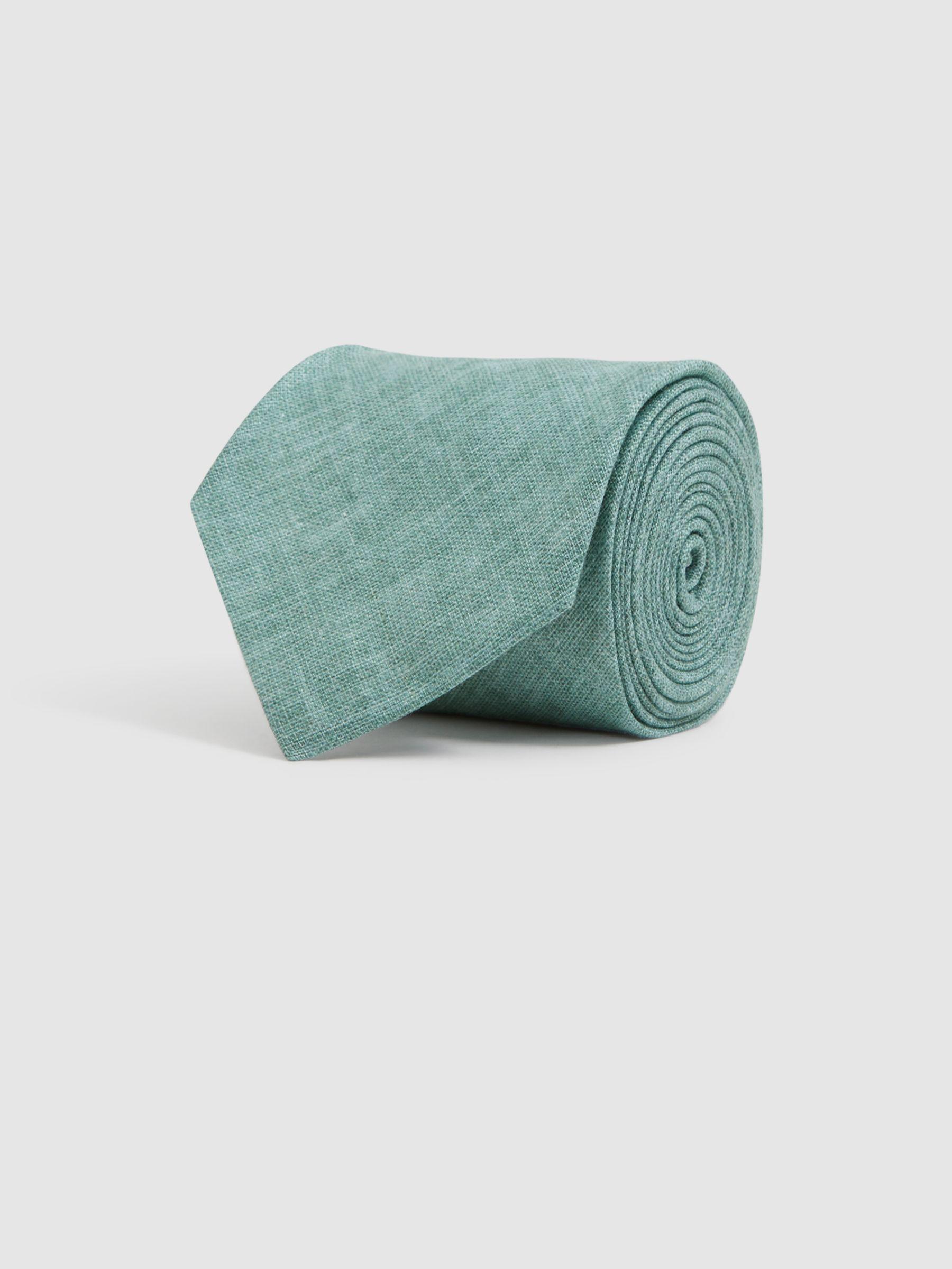 Linen Tie in Pistachio Melange Product Image