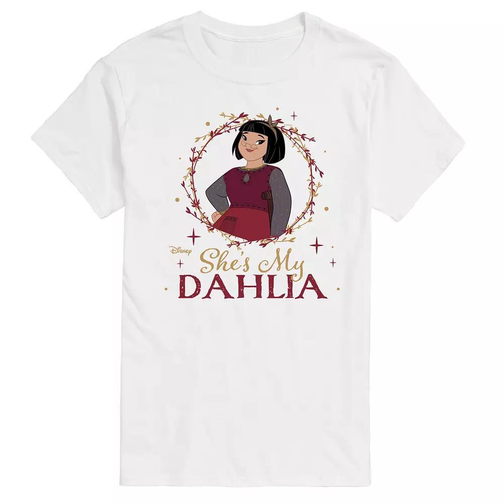 Disneys Wish Big & Tall Shes My Dahlia Graphic Tee, Mens Product Image