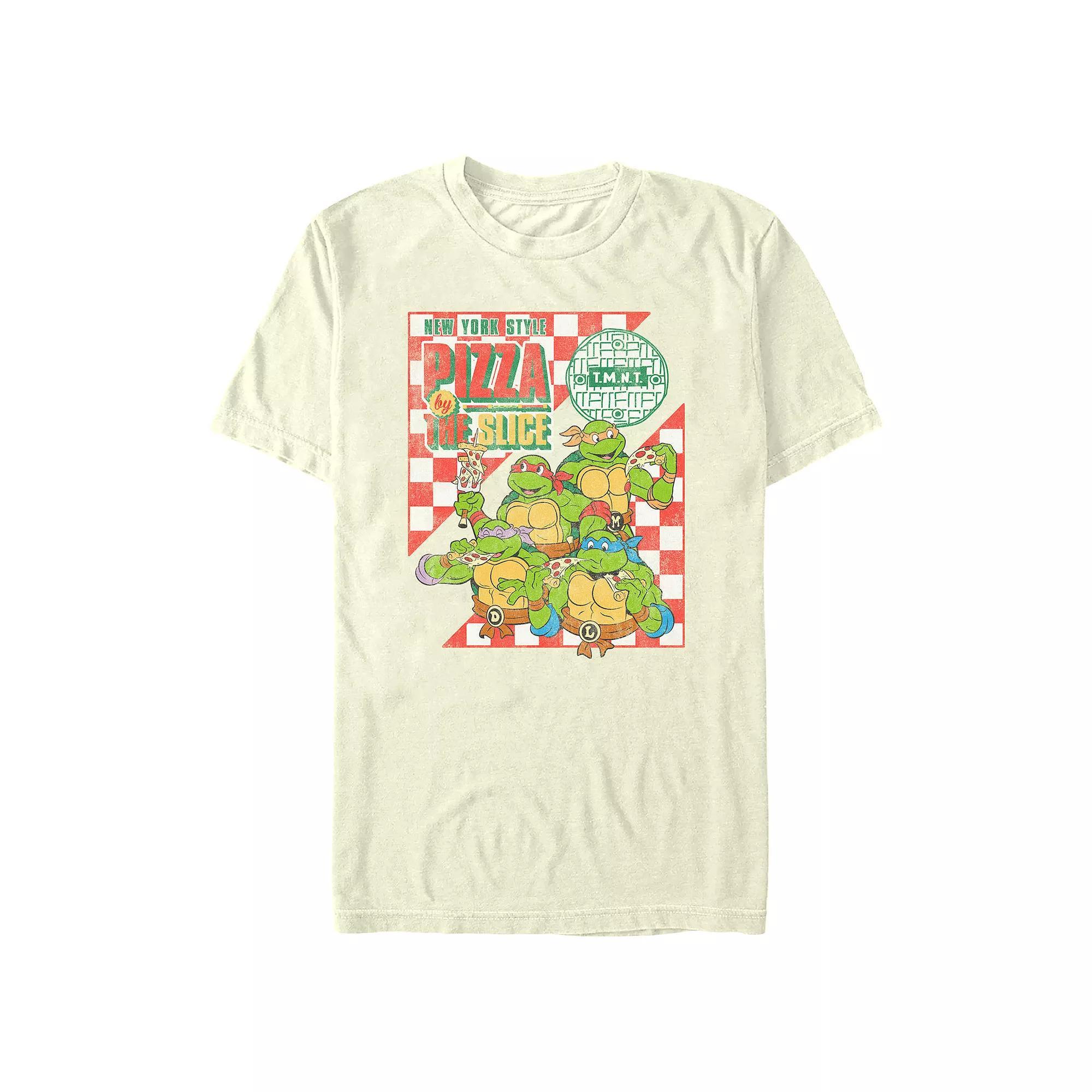 Men's Teenage Mutant Ninja Turtles Pizza By The Slice Graphic Tee, Size: Medium, Natural Product Image