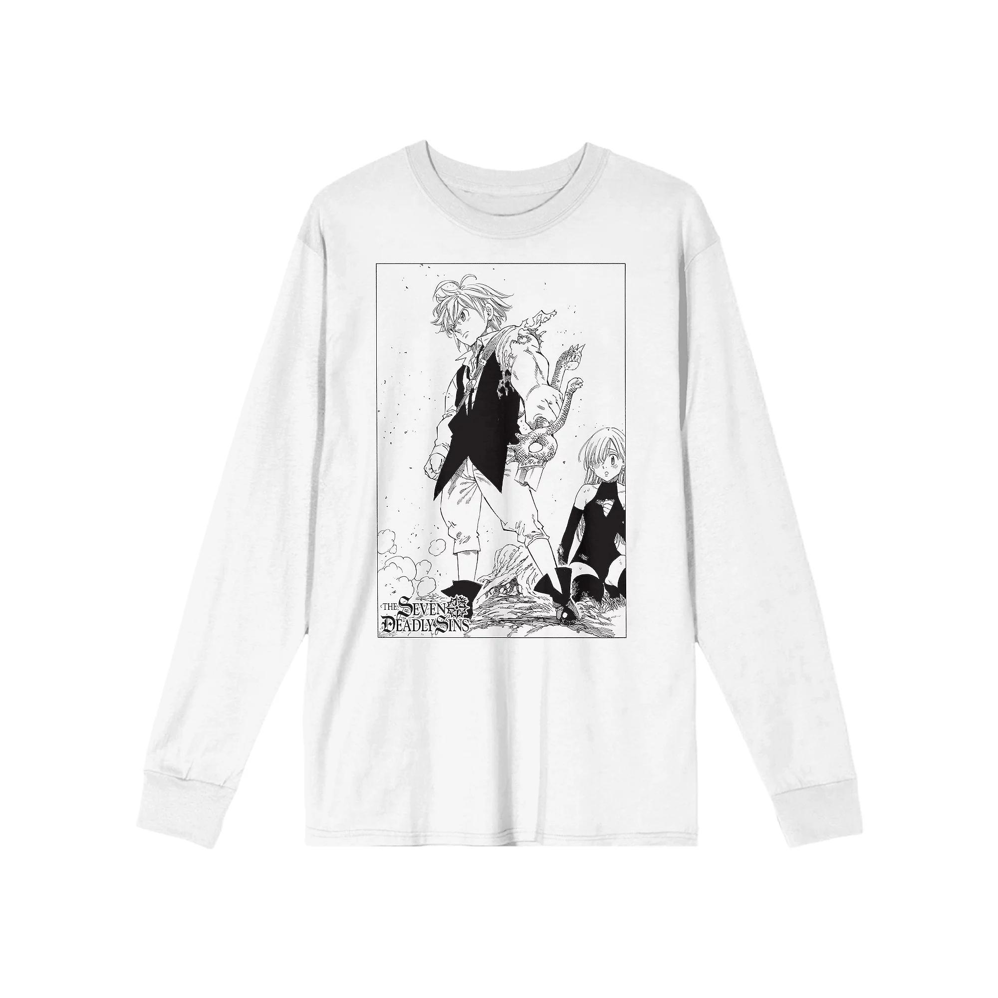 Men's Seven Deadly Sins Restored Power Long Sleeve Graphic Tee, Size: Small, White Product Image