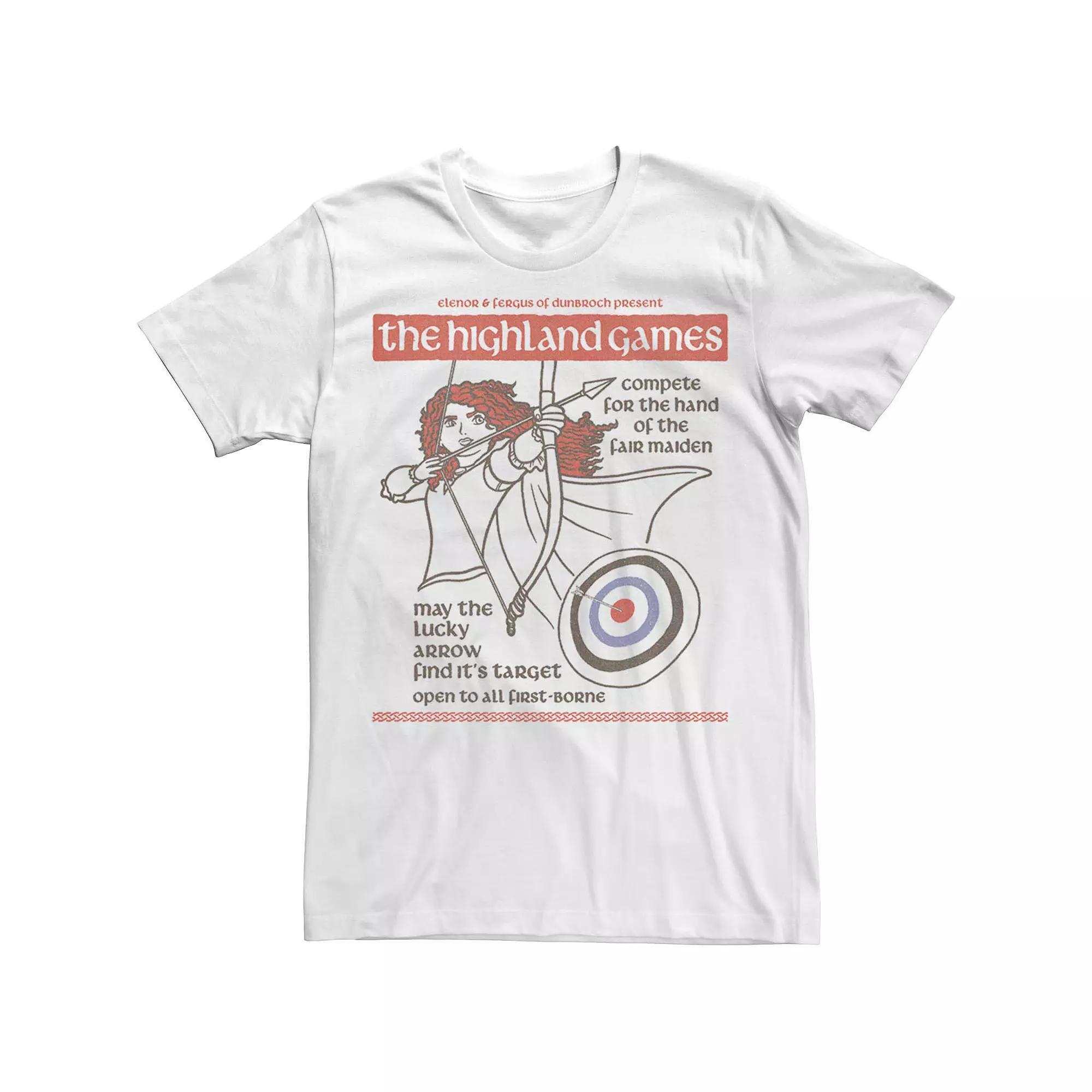 Disney's Brave Merida The Highland Games Men's Tee, Size: XL, White Product Image