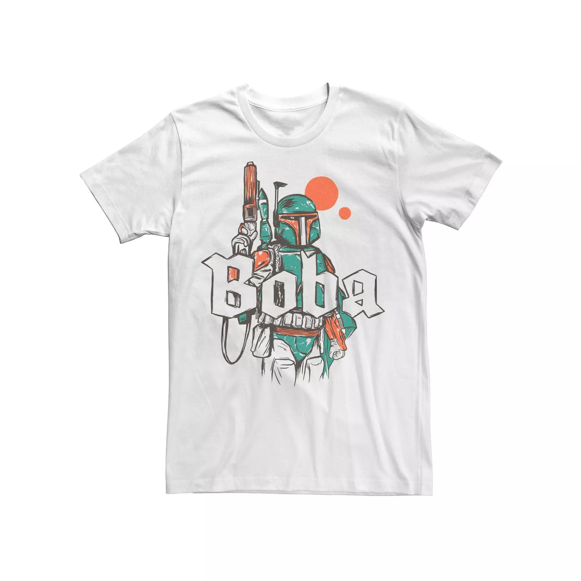 Men's Star Wars Boba Drawing Tee, Size: XXL, White Product Image