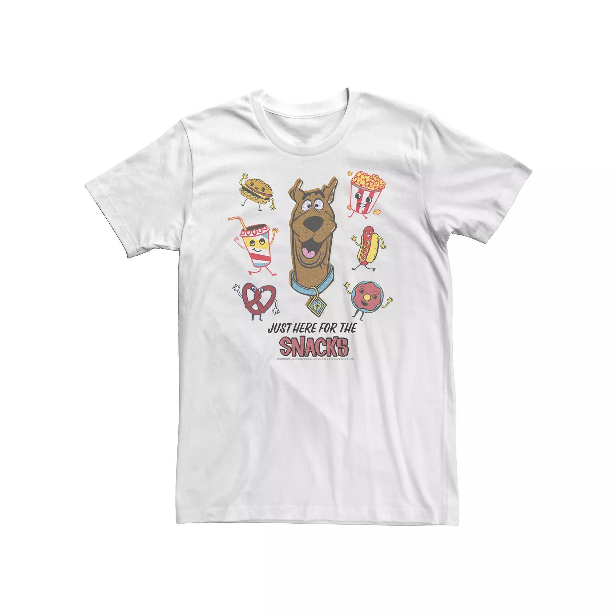 Big & Tall Scooby-Doo "Just Here For The Snacks" Tee, Men's, Size: XXL Tall, White Product Image