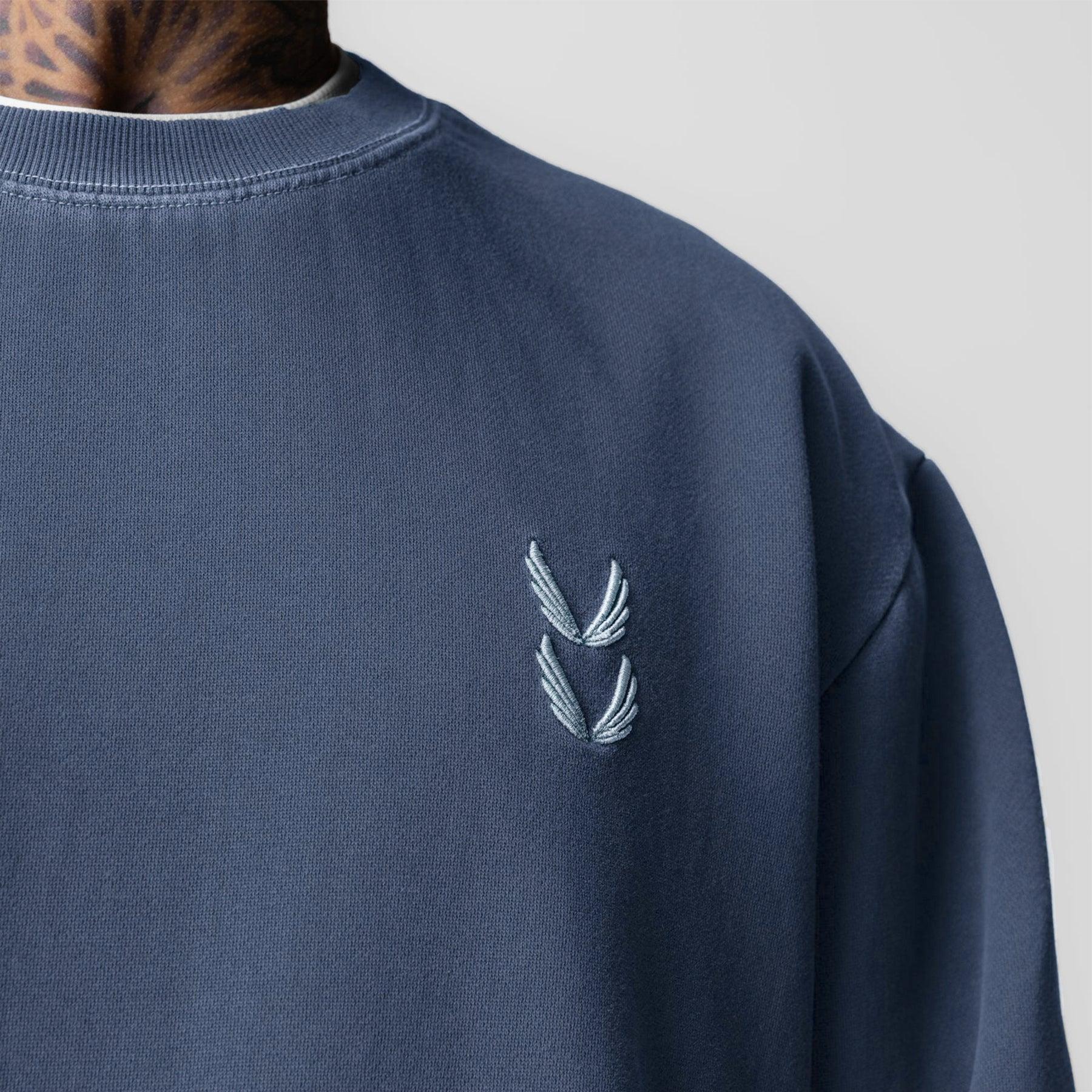 0861. Tech Essential™ Distressed Crewneck - Faded Grey Product Image