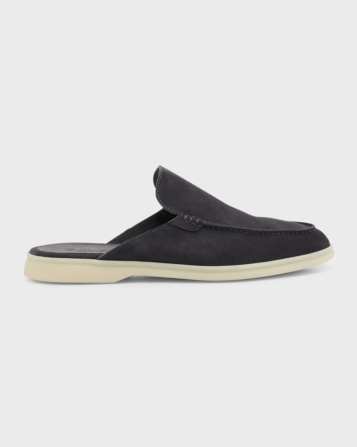 Mens Suede Mule Loafers Product Image