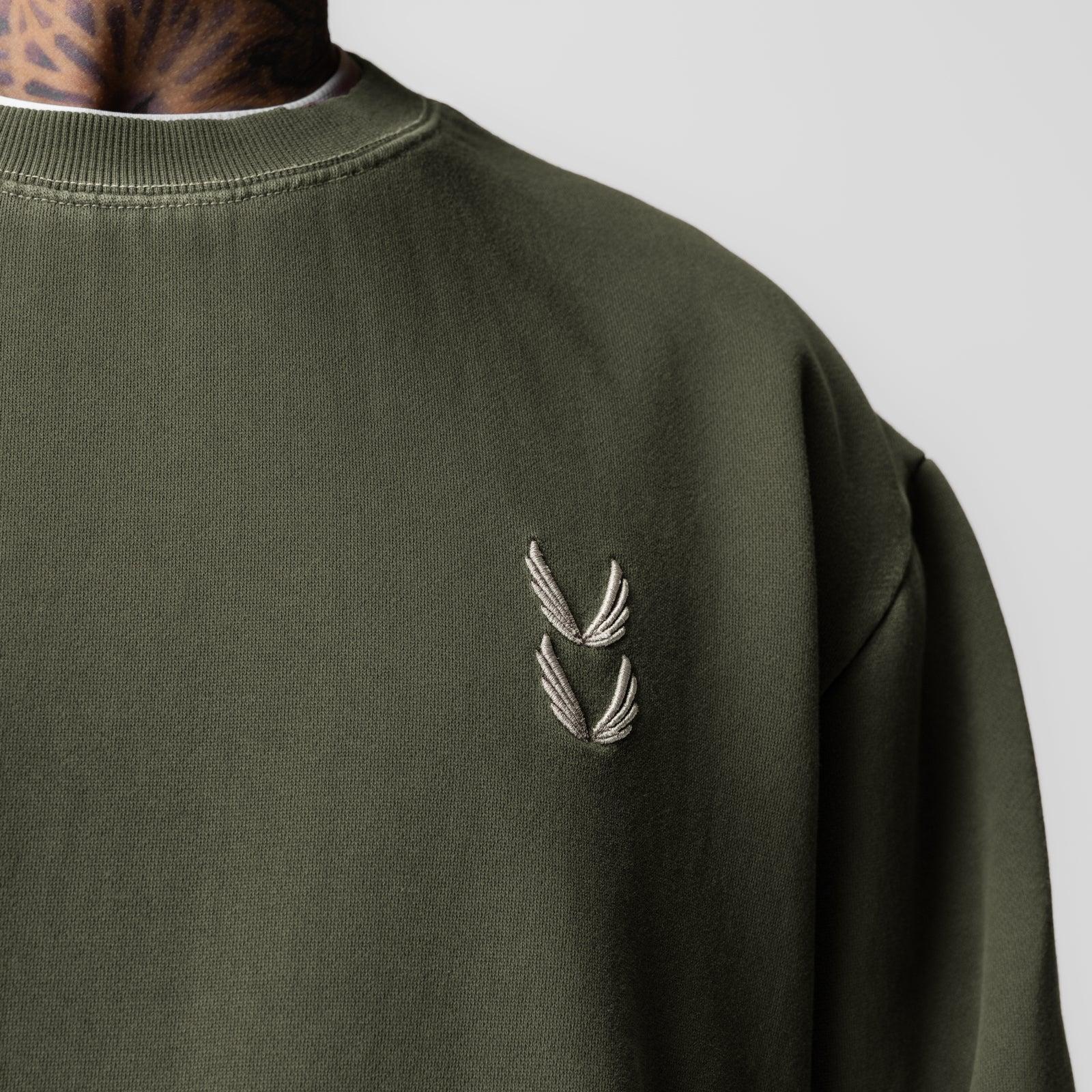 0861. Tech Essential™ Distressed Crewneck - Faded Grey Product Image
