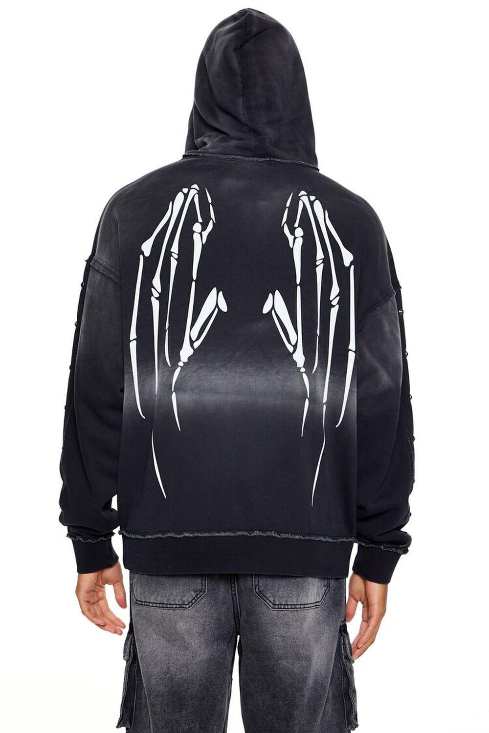 Washed Skeleton Wing Hoodie | Forever 21 Product Image