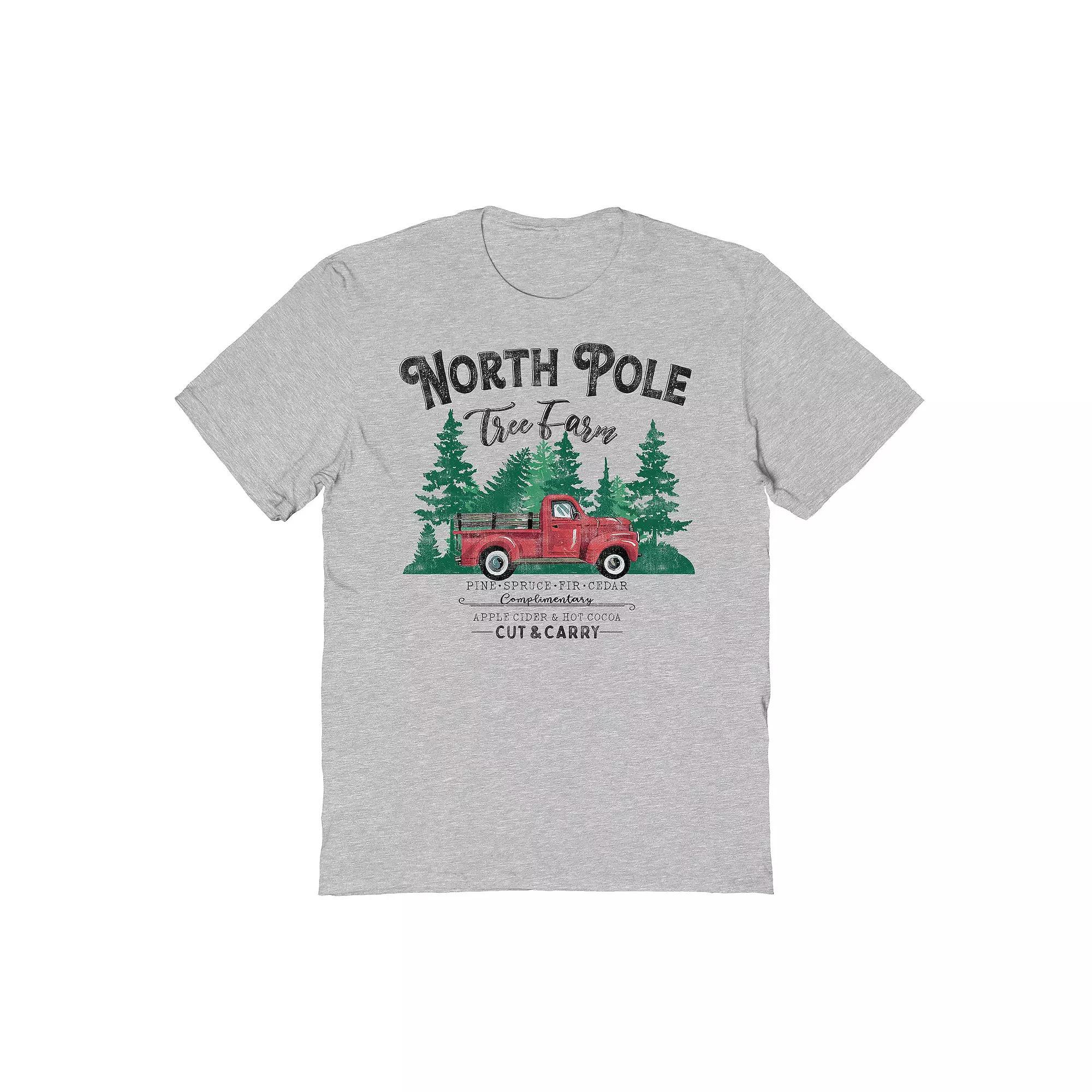 Men's North Pole Tree Farm Graphic Tee, Women's, Size: Large, Sport Gray Product Image