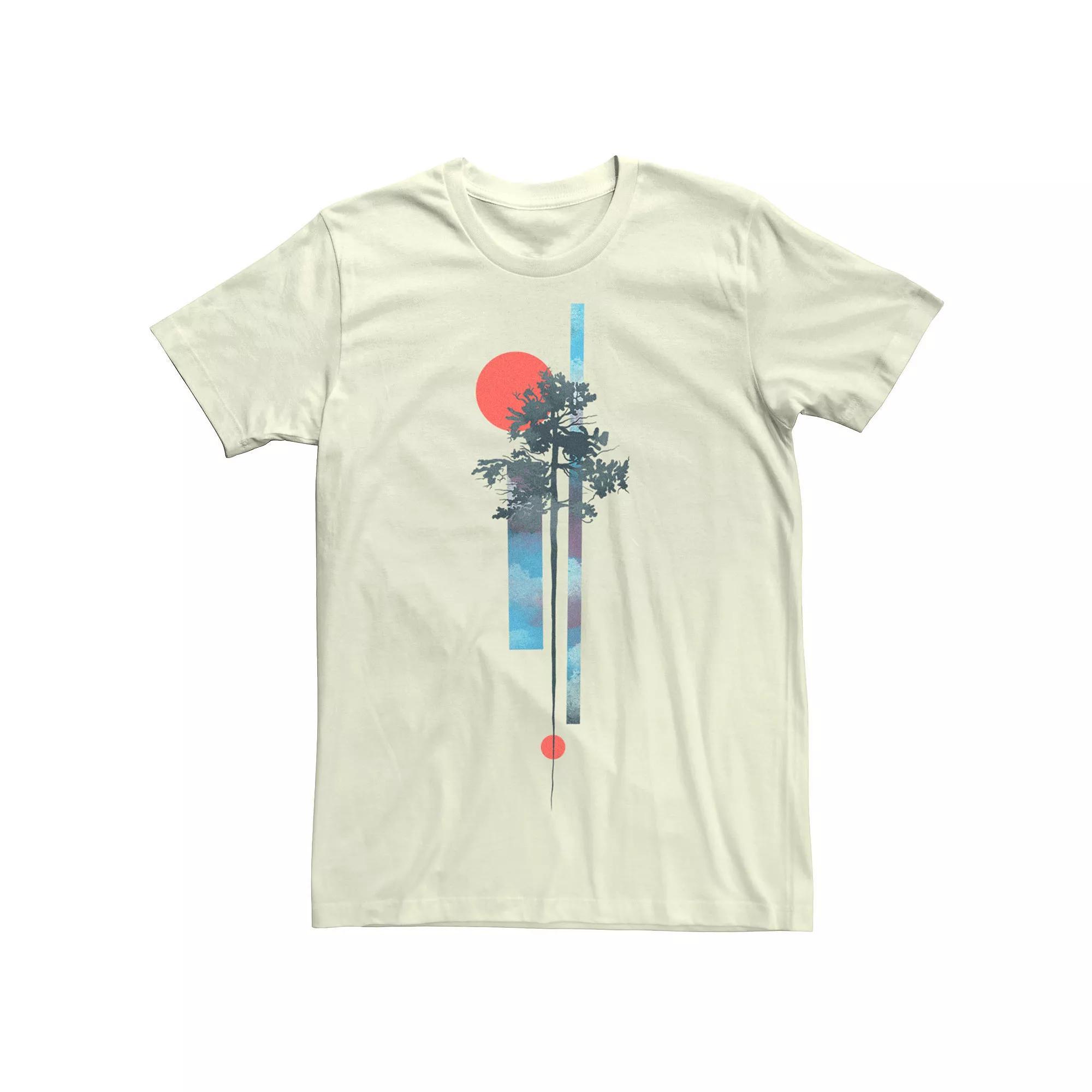 Men's Abstract Nature Tree Graphic Tee, Size: XXL, White Product Image