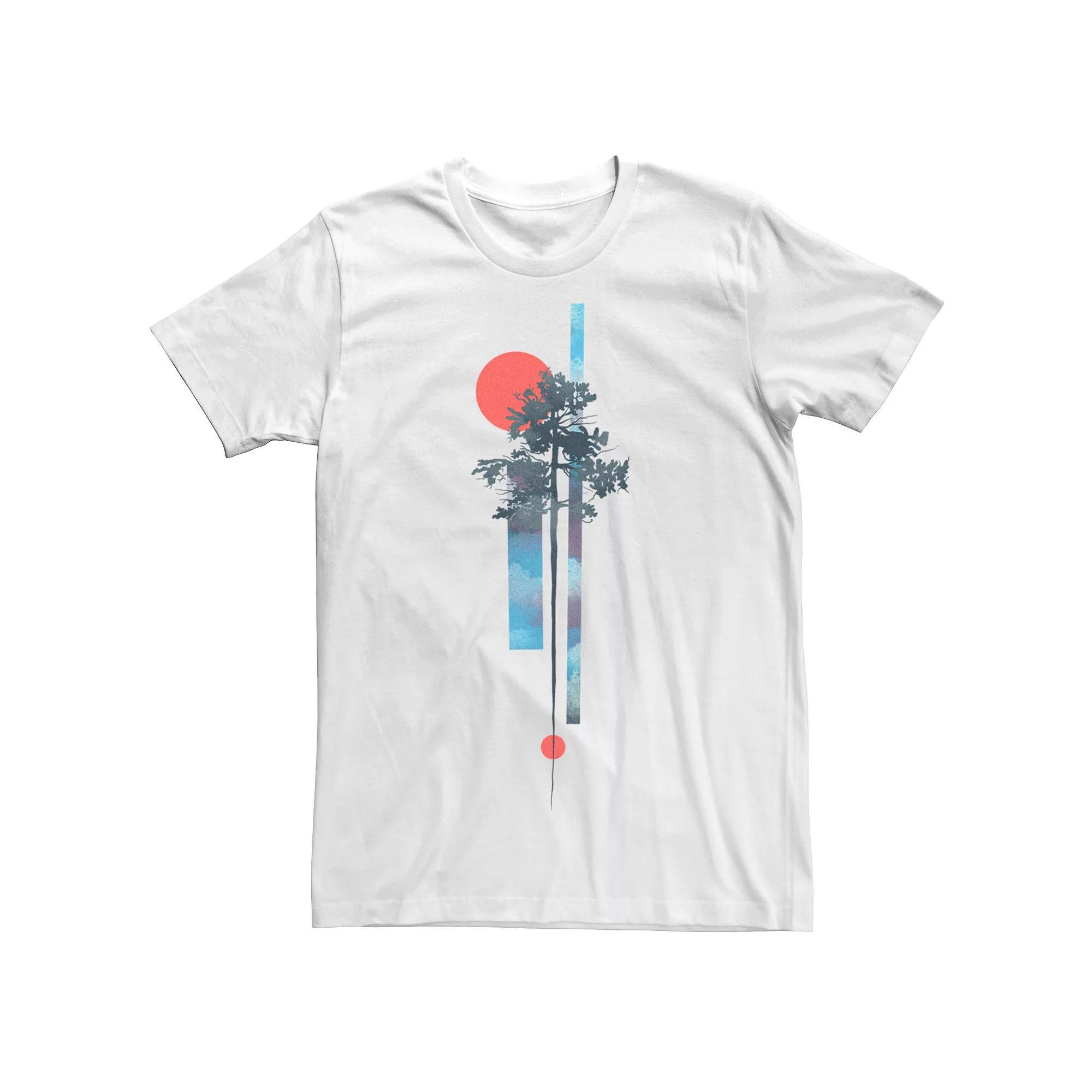 Men's Abstract Nature Tree Graphic Tee, Size: XXL, White Product Image