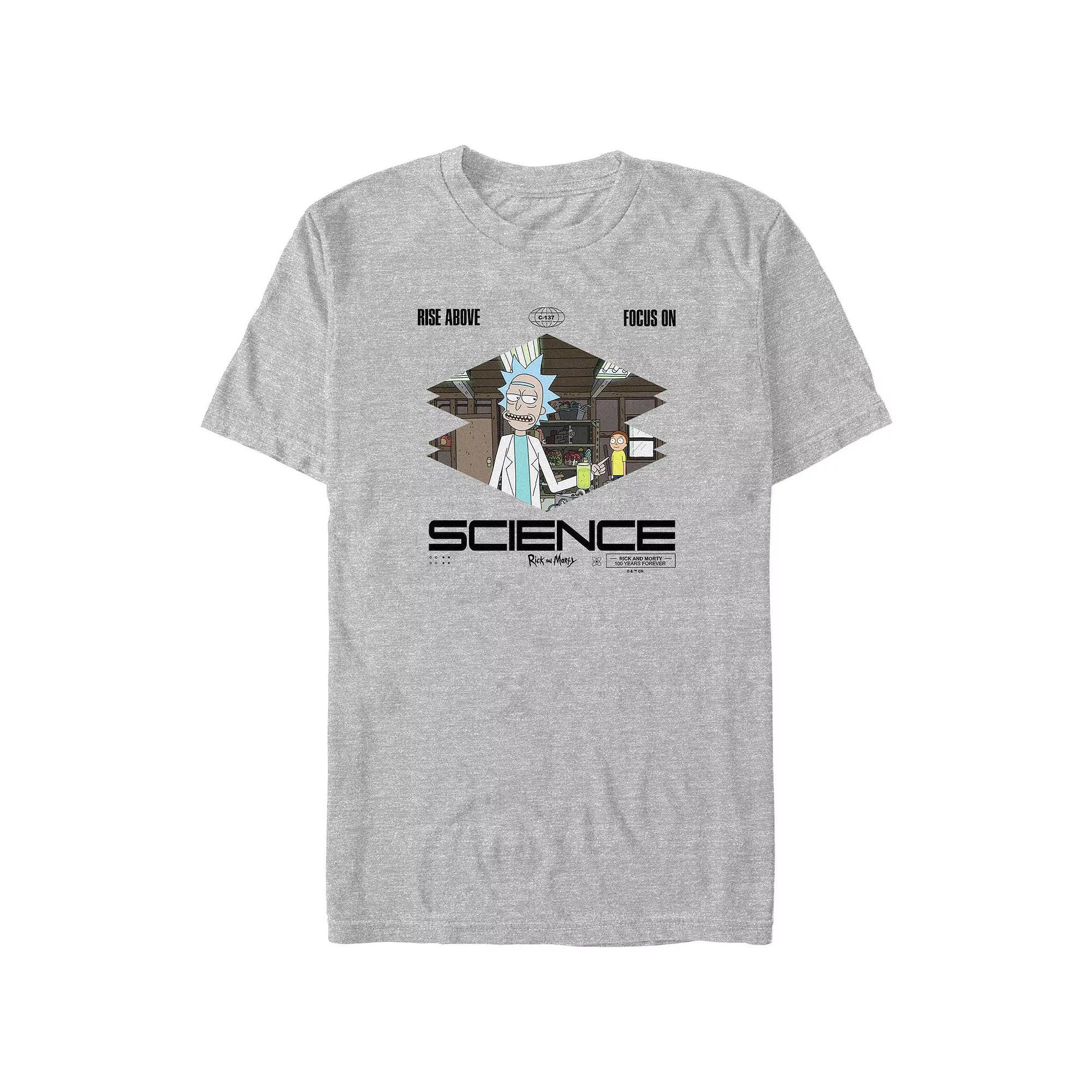 Big & Tall Rick And Morty Science Graphic Tee, Men's, Size: 3XL Tall, Athletic Grey Product Image