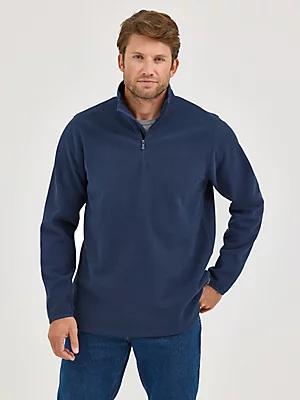 Men's Wrangler Quarter Zip Waffle Fleece Pullover | Men's JACKETS & OUTERWEAR | Wrangler® Product Image