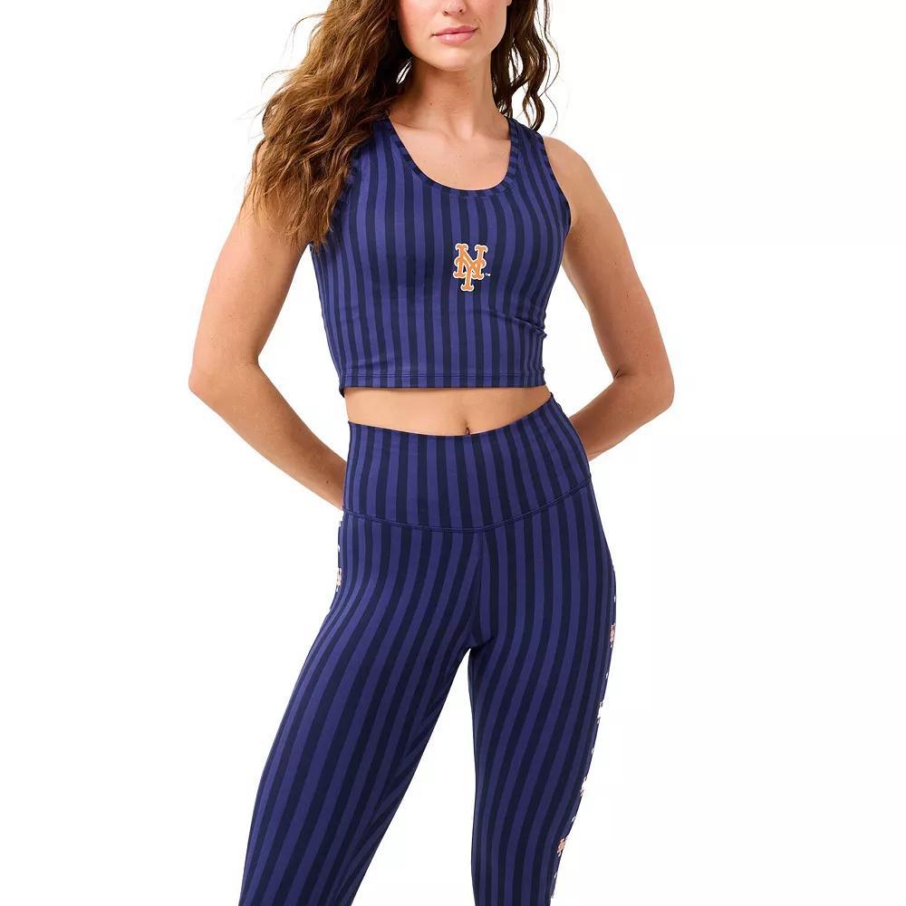 Women's Terez Navy New York Mets Printed Crop Tank Top, Size: XS, Blue Product Image
