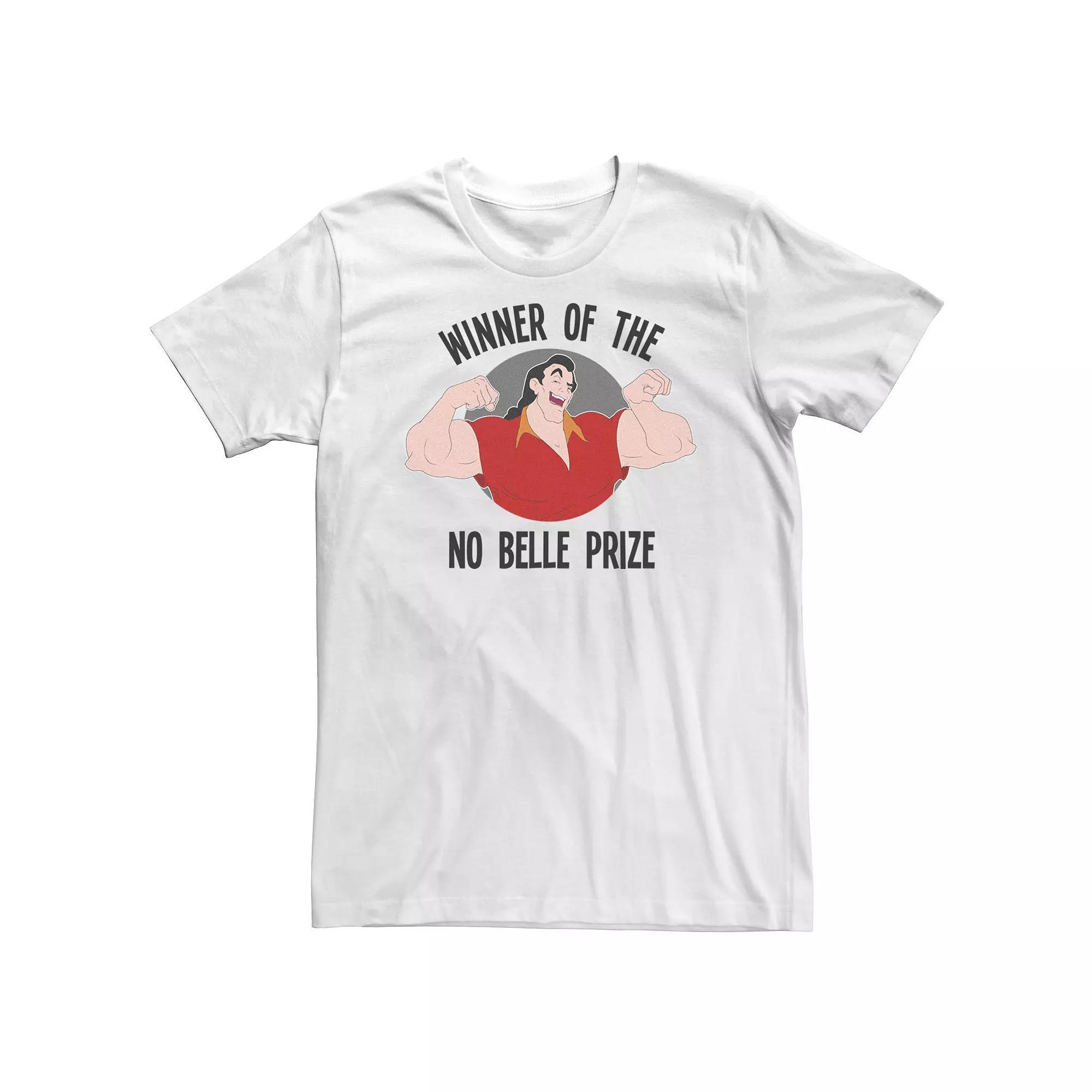 Big & Tall Disney Beauty And The Beast Gaston Winner Tee, Men's, Size: 3XL Tall, White Product Image