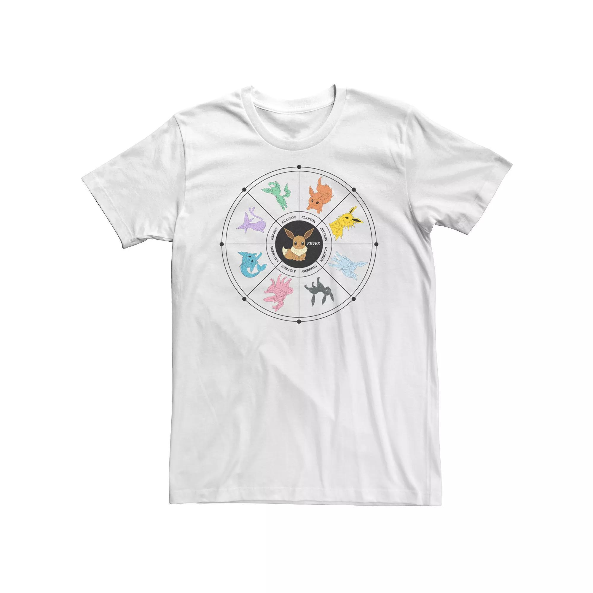 Big & Tall Pokemon Eevee Evolution Tarot Card Graphic Tee, Men's, Size: XXL Tall, White Product Image