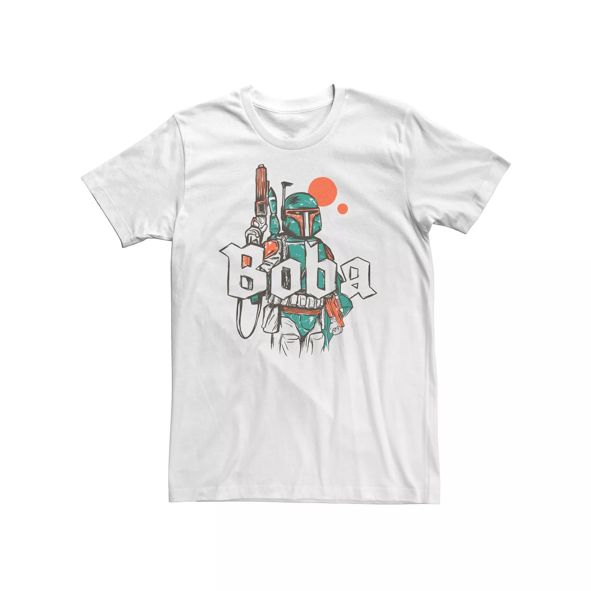 Big & Tall Star Wars Boba Fett Drawing Tee, Mens Product Image