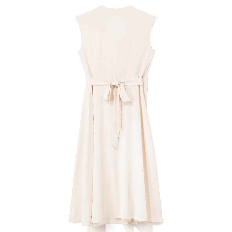 Triacetate Asymmetrical Gathered Waist Maxi Dress Product Image