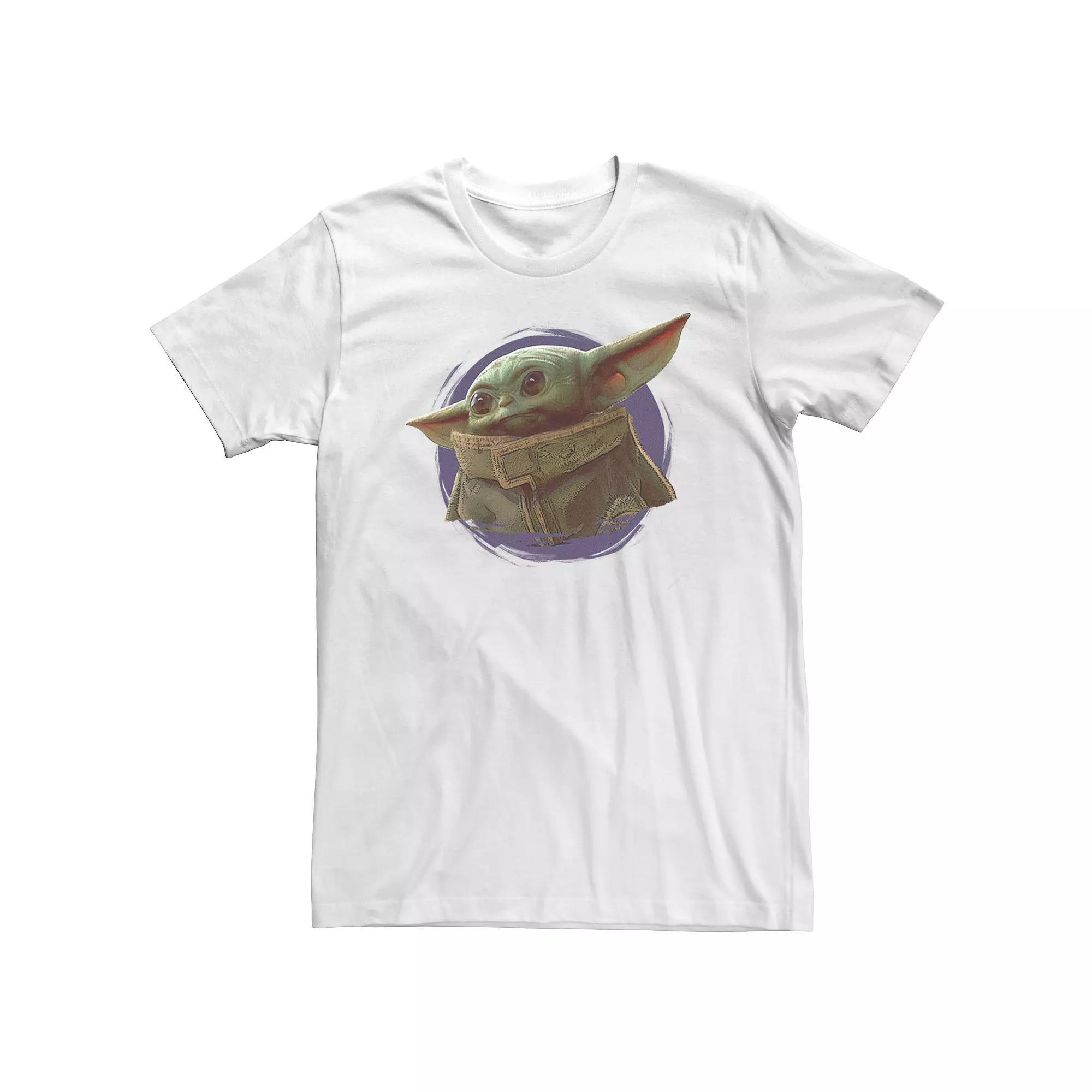 Big & Tall Star Wars The Mandalorian The Child Purple Smoke Tee, Men's, Size: XXL Tall, White Product Image