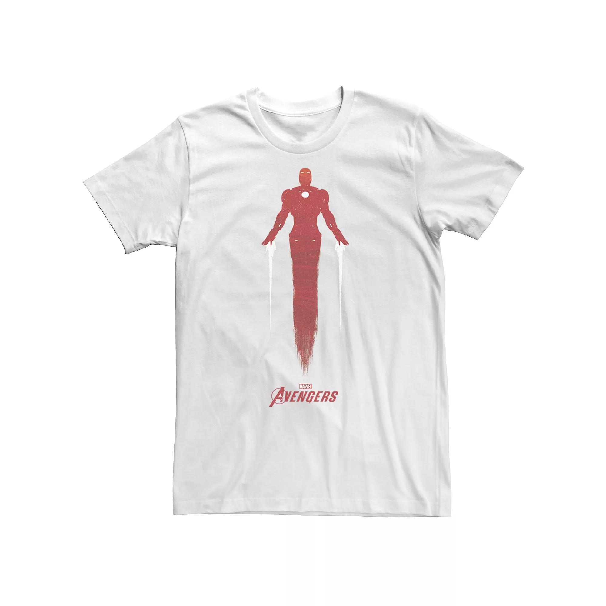 Big & Tall Marvel Avengers Game Iron Man Silhouette Tee, Mens Product Image