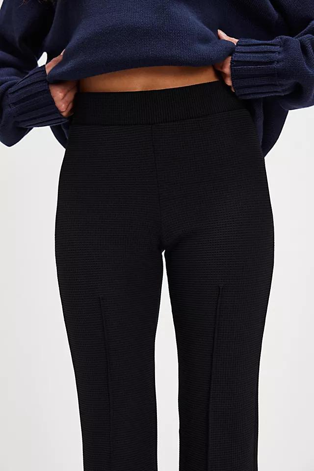 DONNI. The Box Weave Stretch Kick Flare Capris Product Image