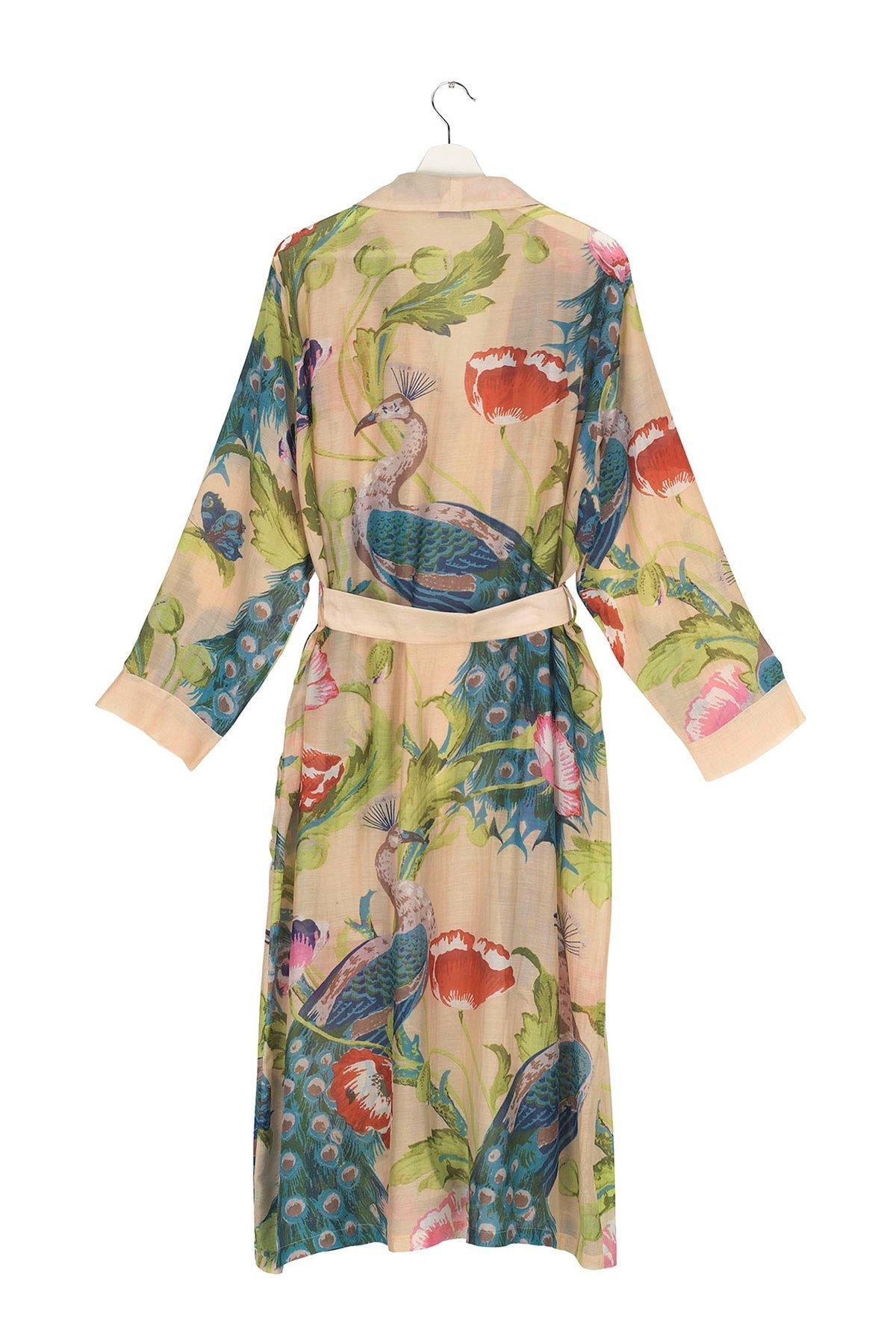Floral Viscose Robe Gown with Removable Waist Tie Closure Product Image