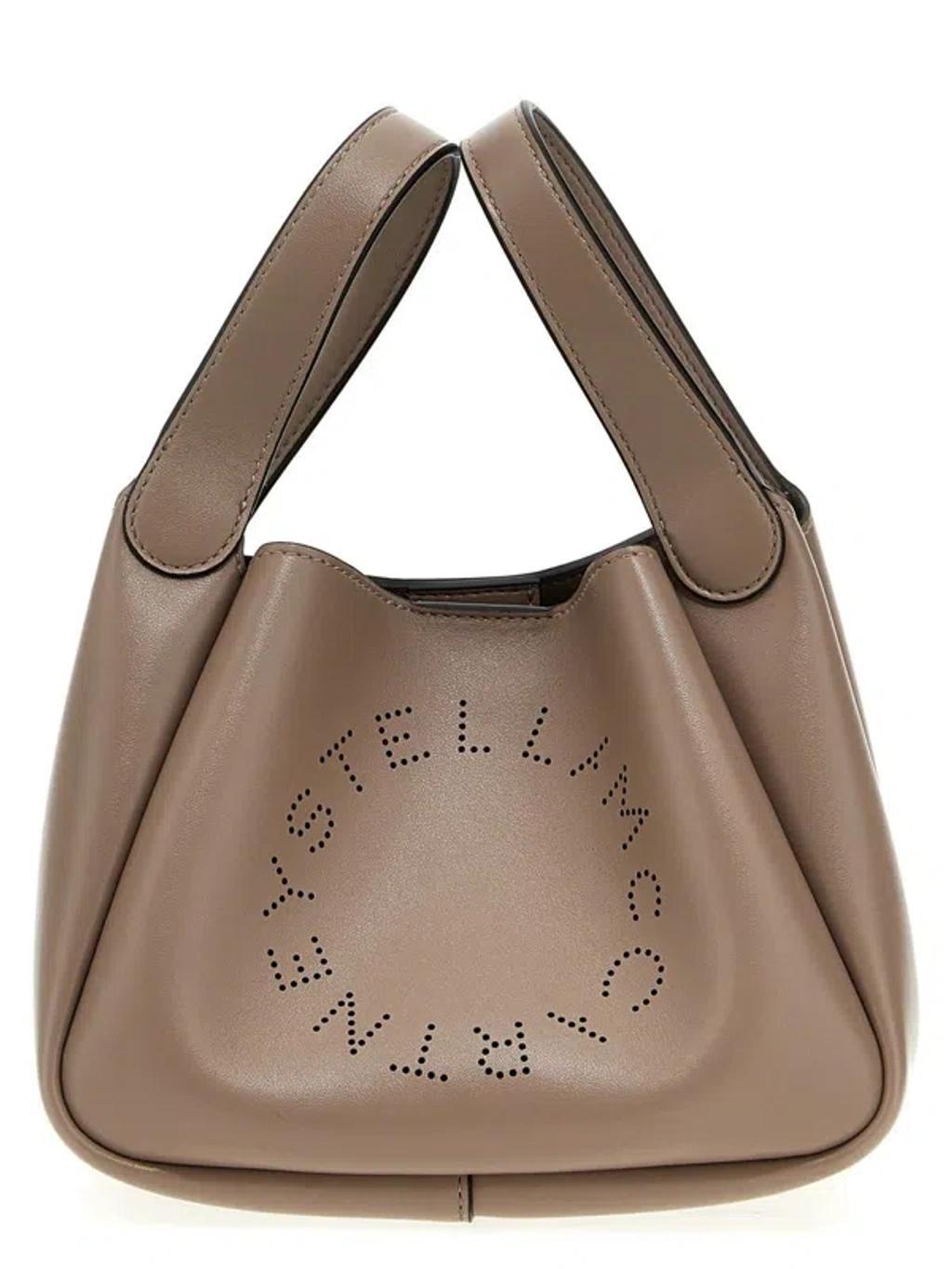 STELLA MCCARTNEY Logo Detailed Open Top Handbag In Blue Product Image