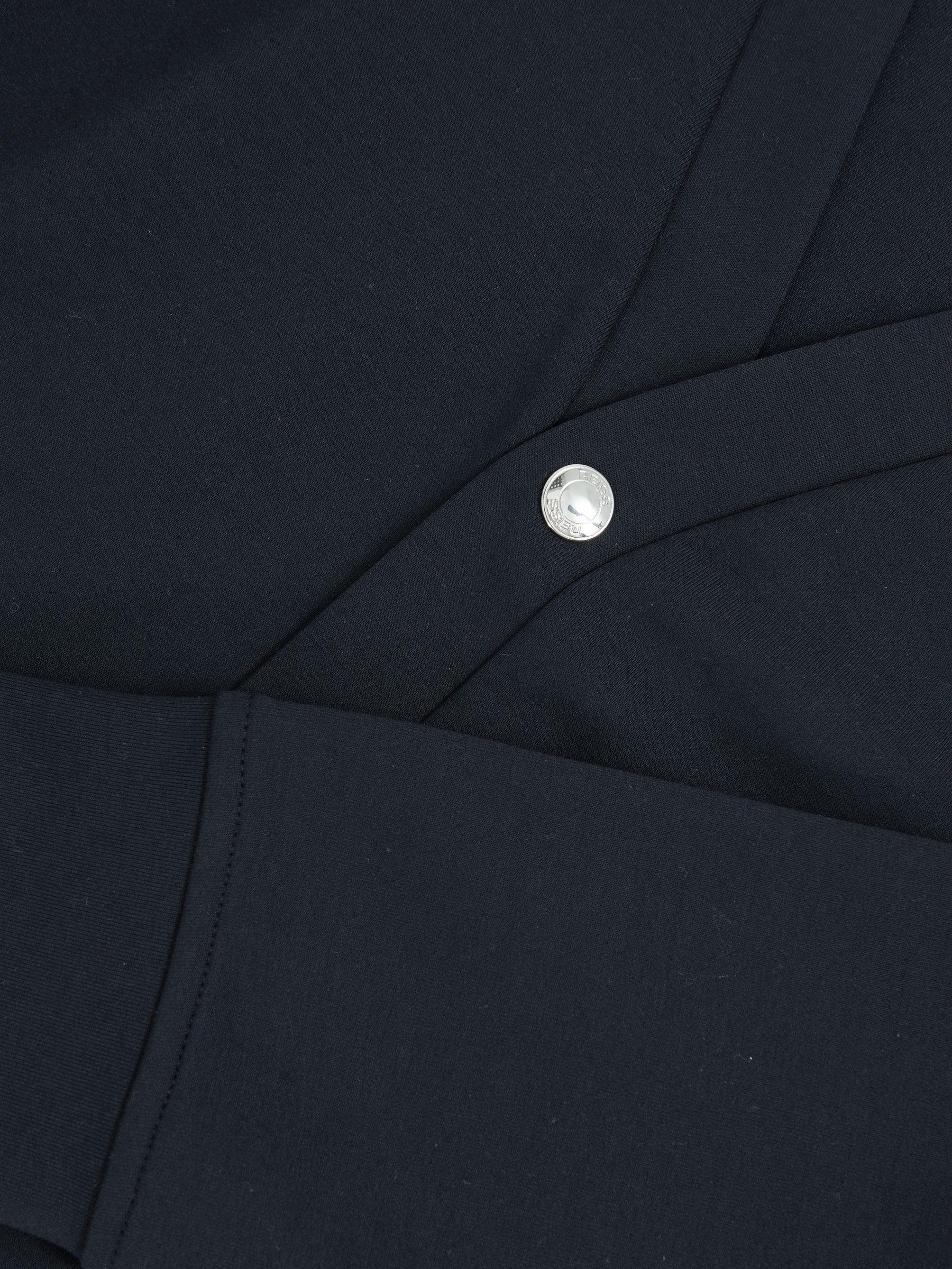 V-Neck Interlock Jersey Cardigan in Navy Product Image