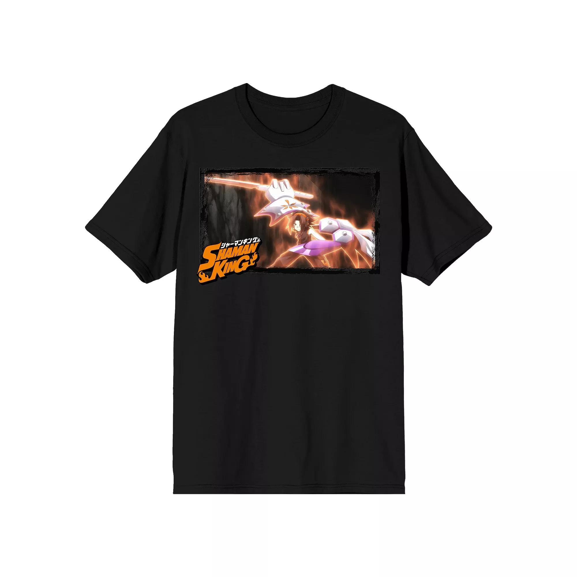 Men's Shaman King Yoh With Sword Tee, Size: XXL, Black Product Image