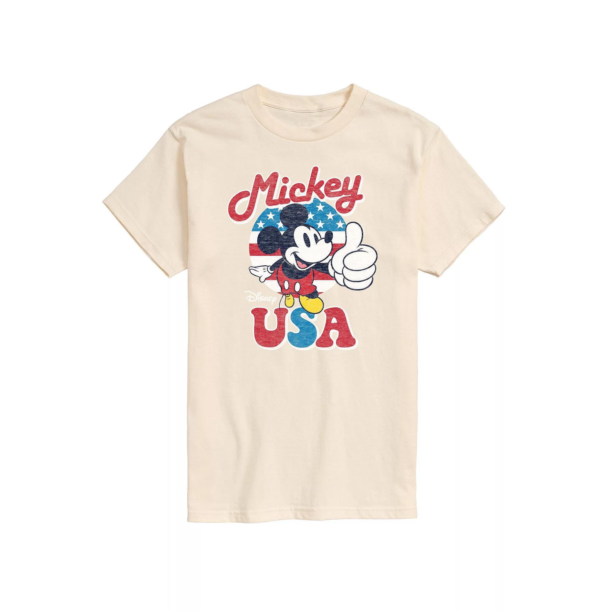 Disneys Mickey Mouse Big & Tall USA Graphic Tee, Mens Product Image