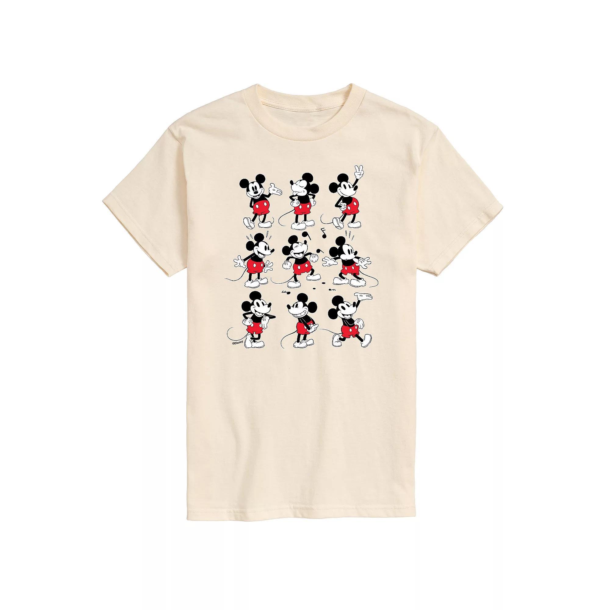Disney's Mickey Mouse Men's Poses Grid Graphic Tee, Size: XXL, Beige Product Image