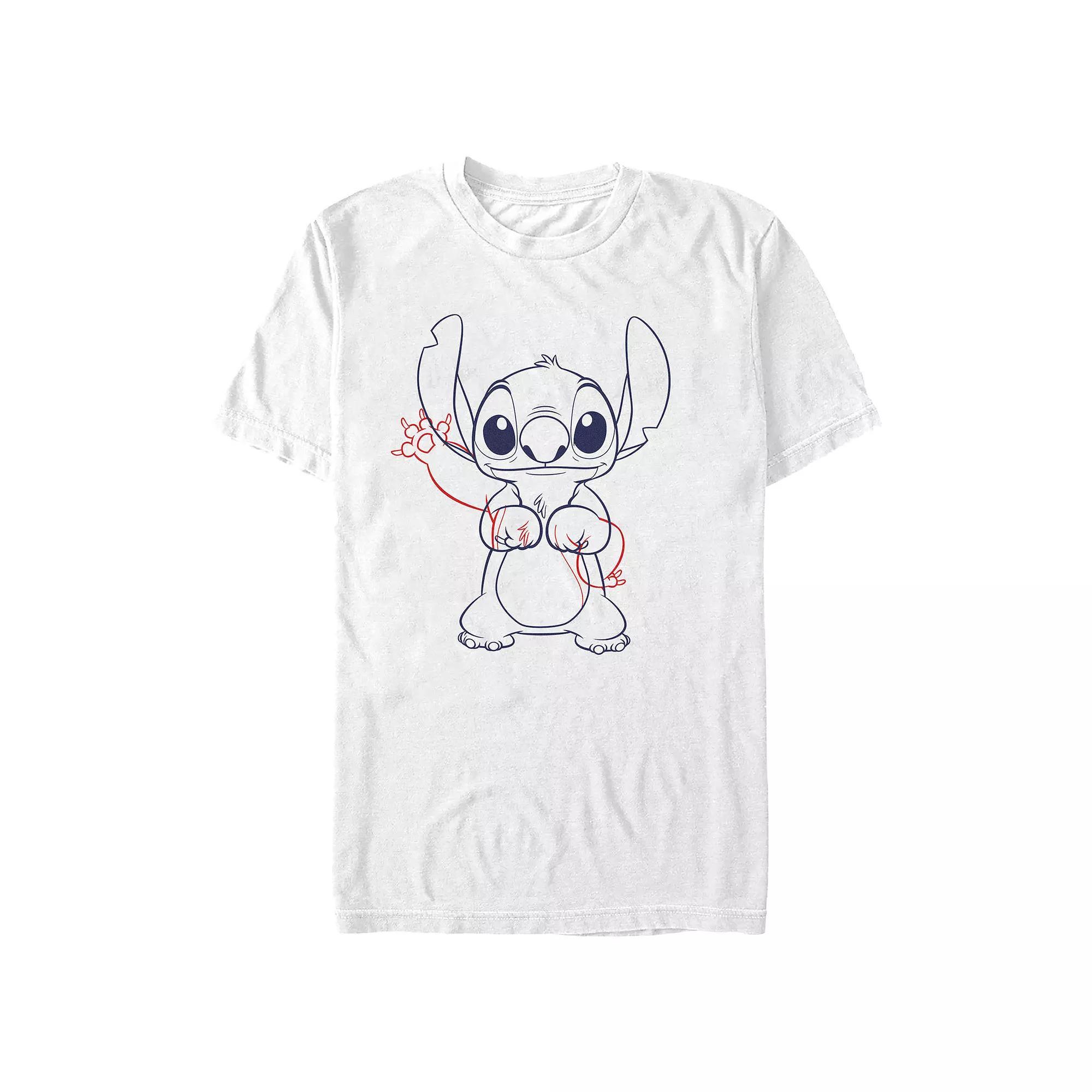 Disney's Lilo & Stitch Sketch Stitch Men's Graphic Tee, Size: Medium, White Product Image