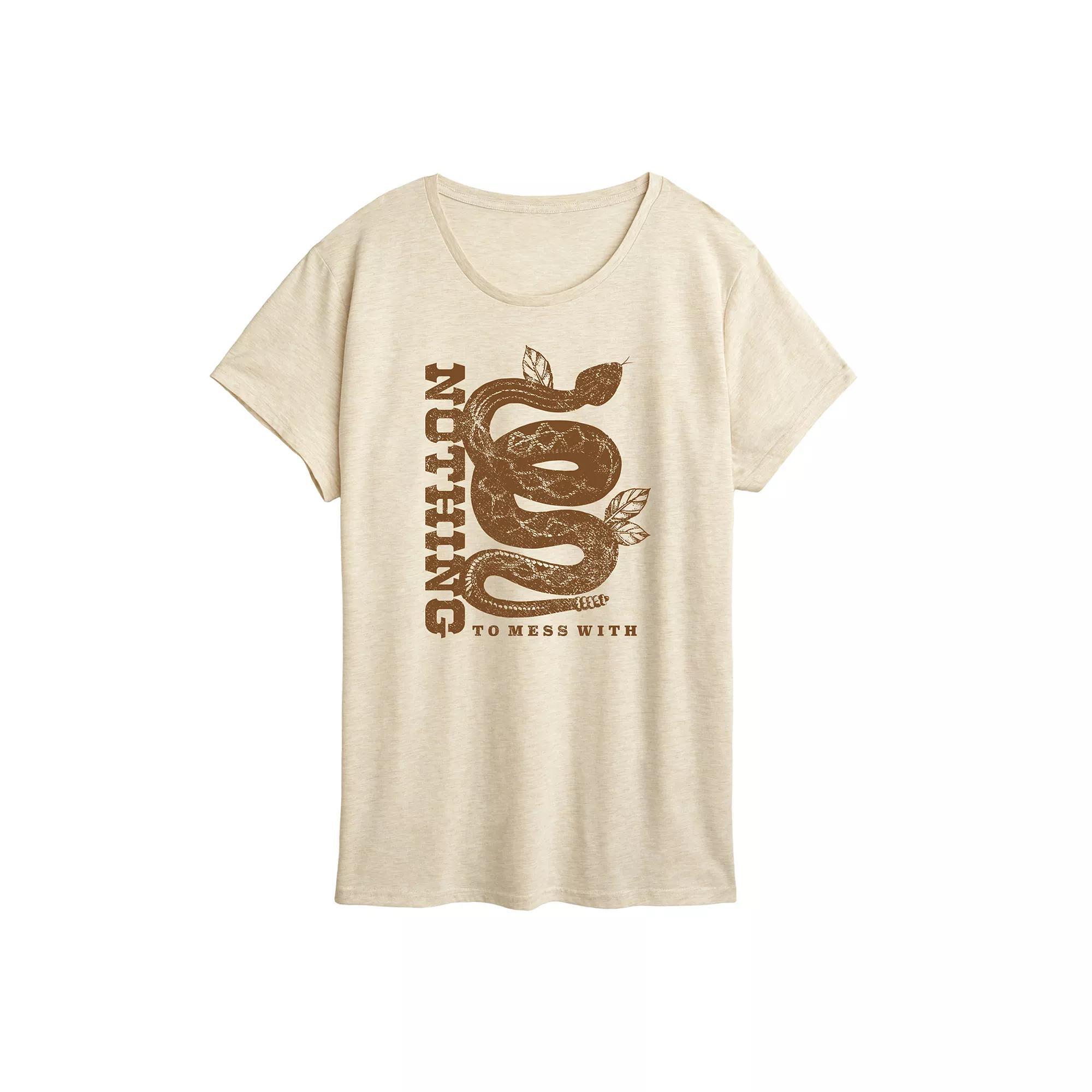 Womens Snake Nothing To Mess With Graphic Tee Product Image