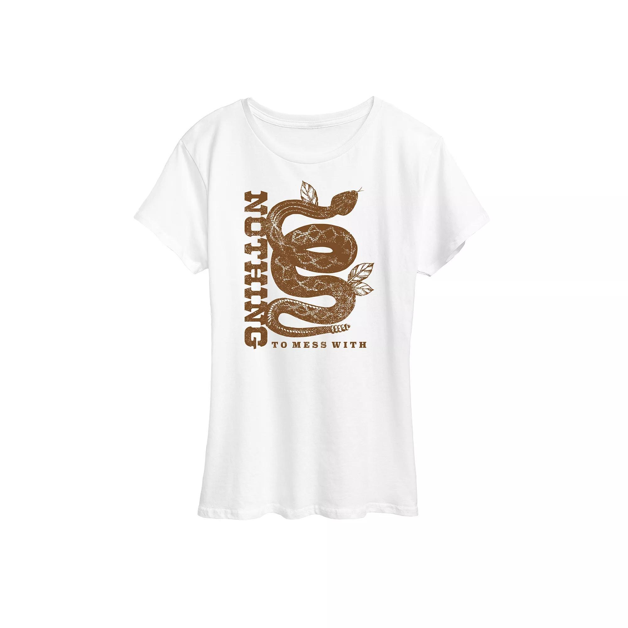 Womens Snake Nothing To Mess With Graphic Tee Product Image