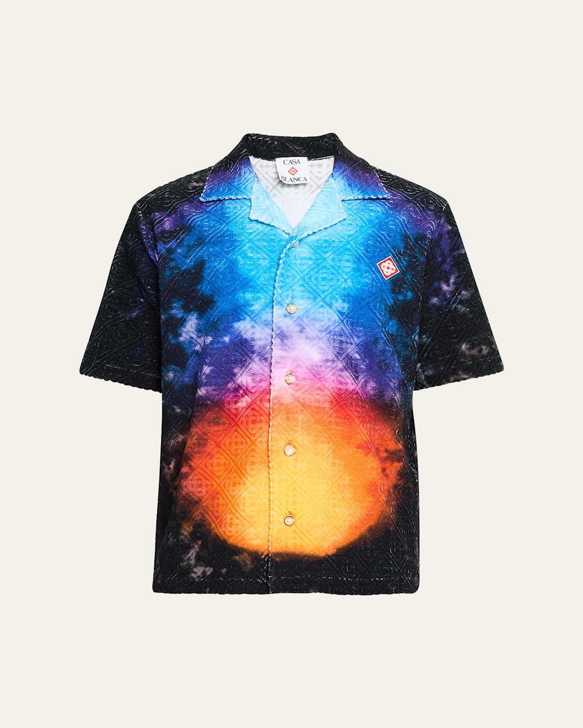 Mens Gradient Monogram Toweling Camp Shirt Product Image