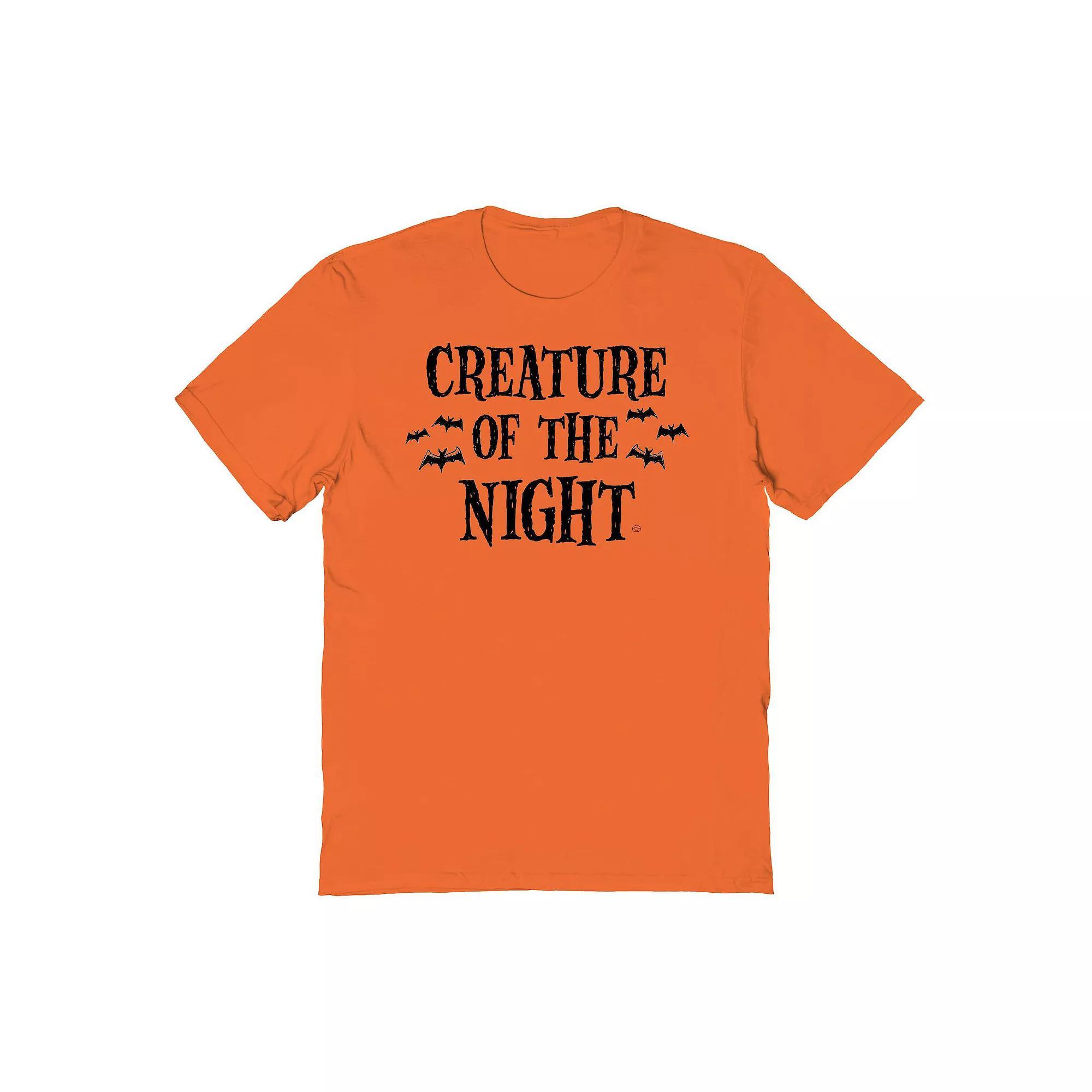 Men's Creature of the Night Halloween Graphic Tee, Size: XXL, Orange Product Image