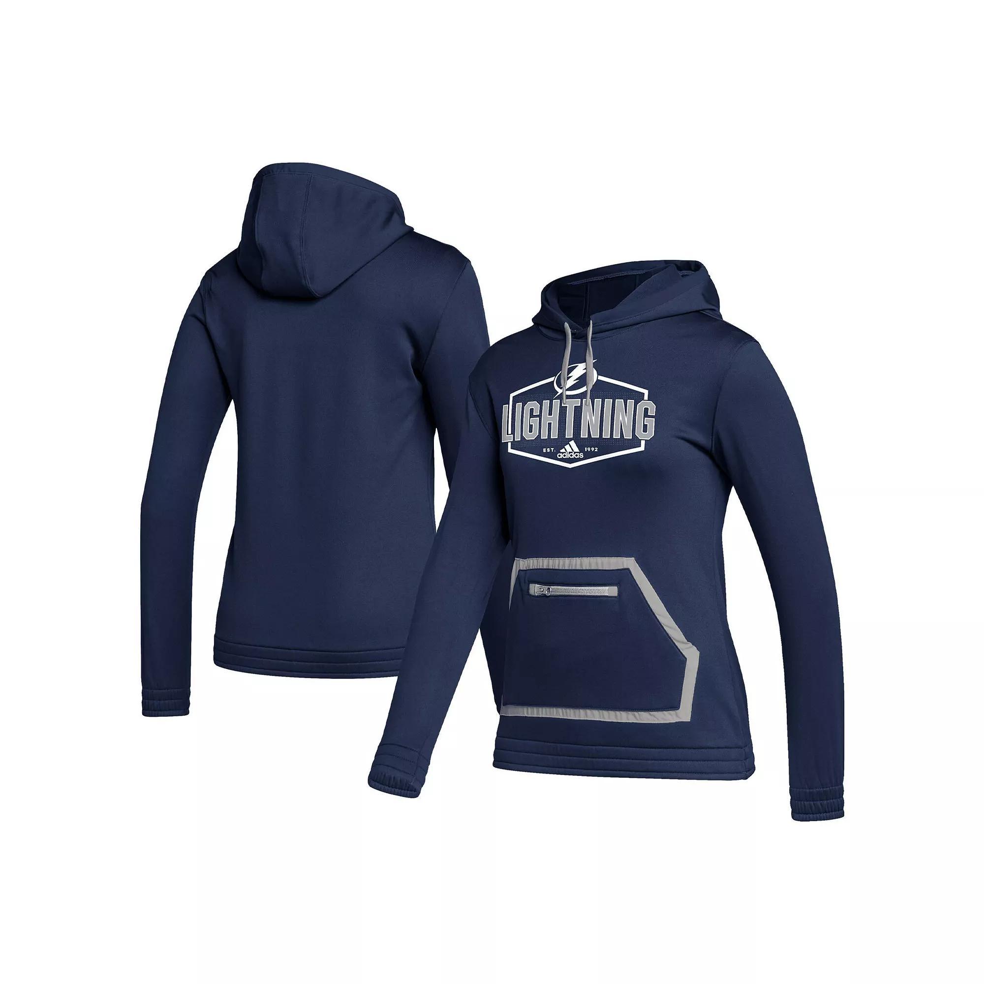 Women's adidas Blue Tampa Bay Lightning Team Pullover Hoodie, Size: 2XL, Lgh Blue Product Image