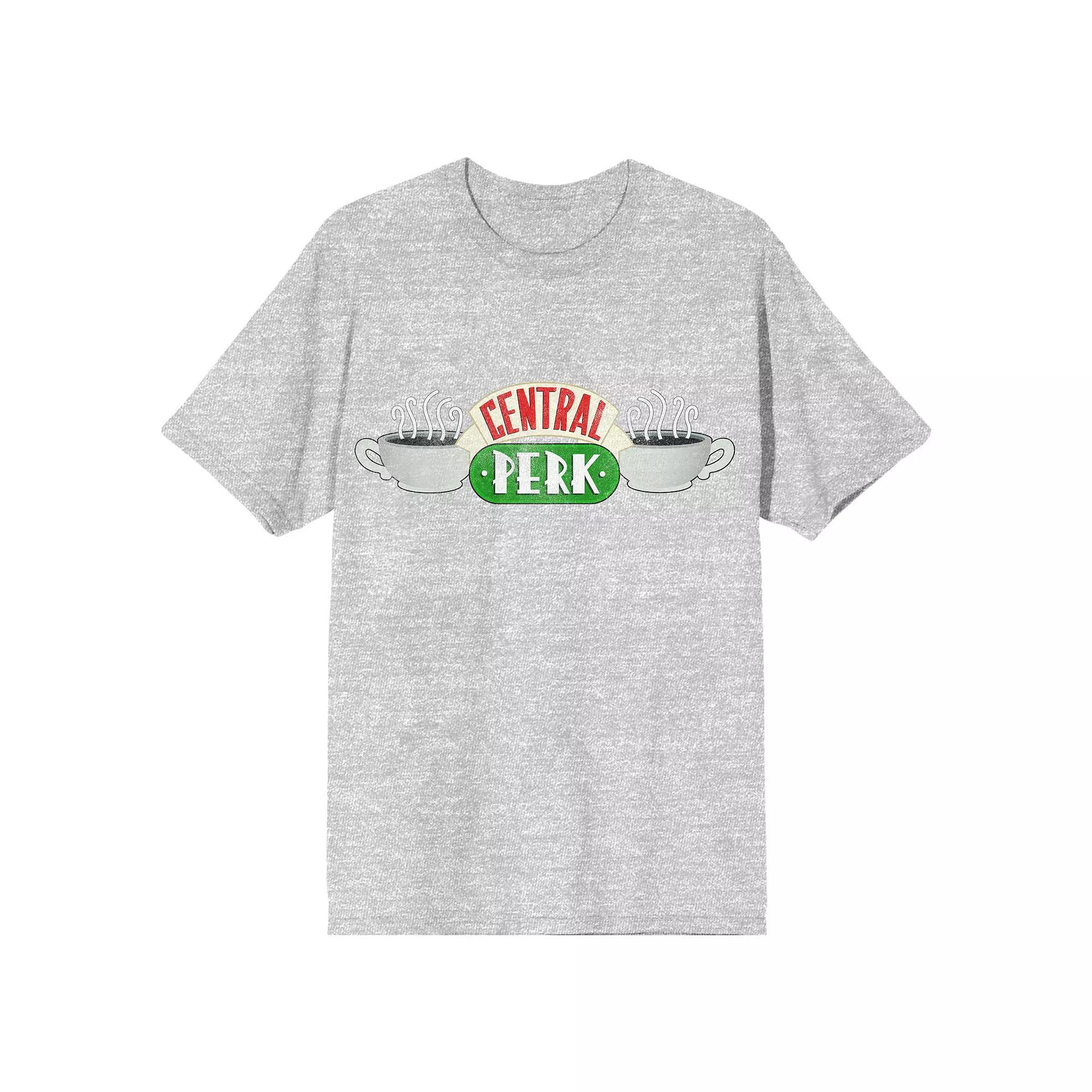 Men's Friends Central Perk Coffee Shop Logo Graphic Tee, Size: XL, Gray Product Image