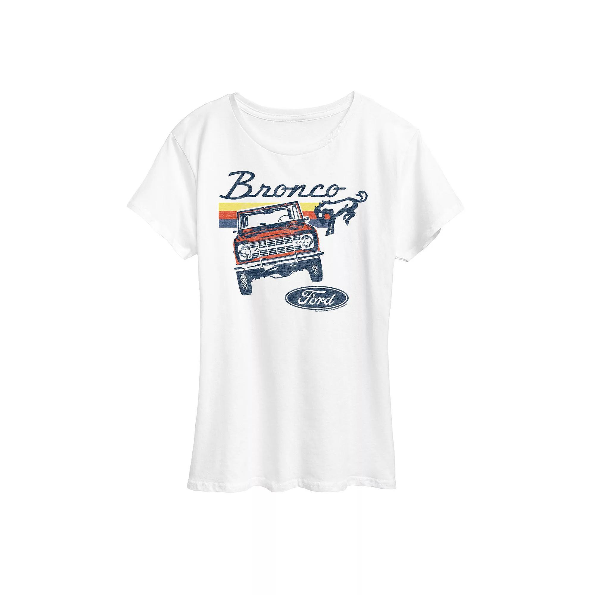 Women's Ford Bronco Stripes Graphic Tee, Size: XL, Beige Product Image