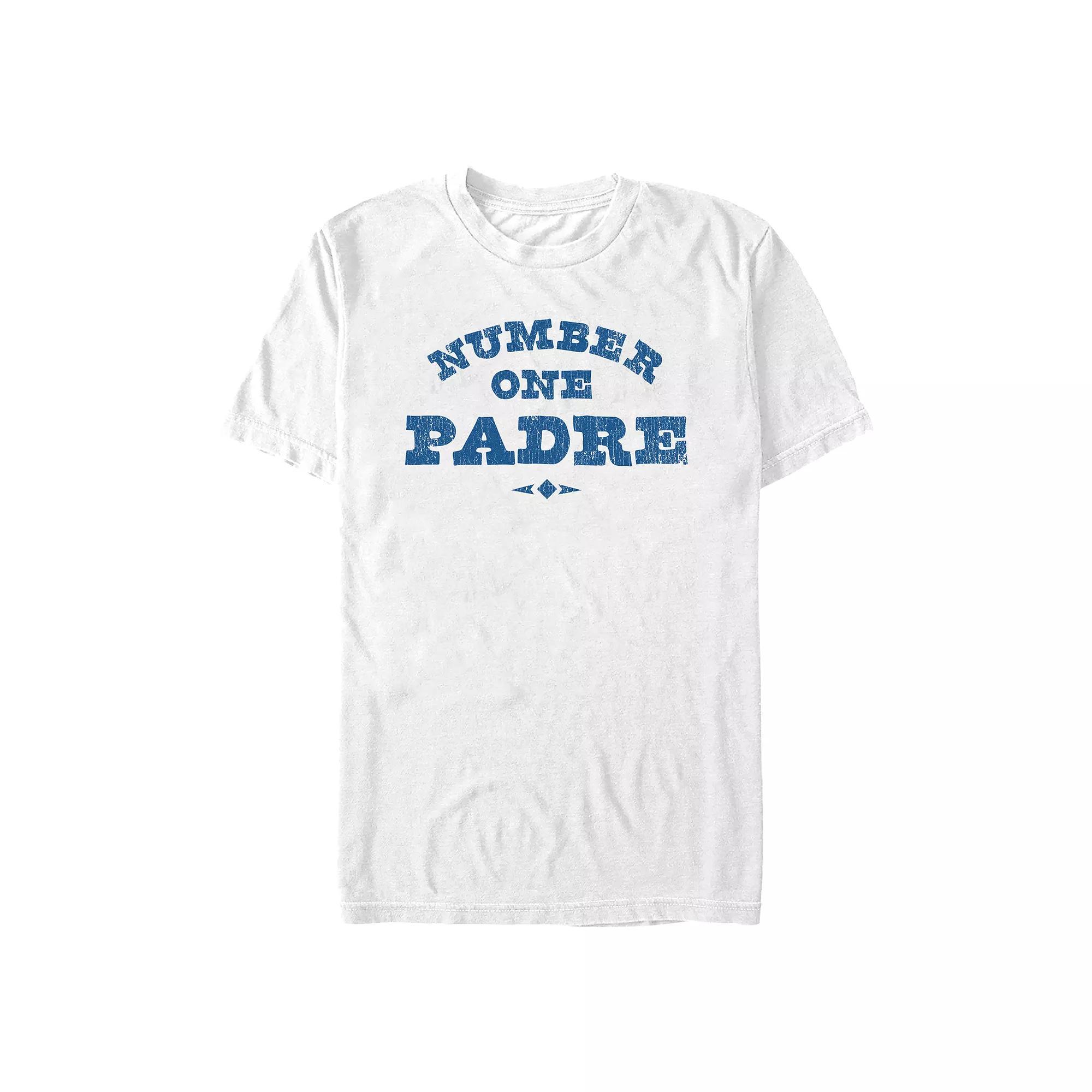 Men's Number One Padre Graphic Tee, Size: XL, White Product Image